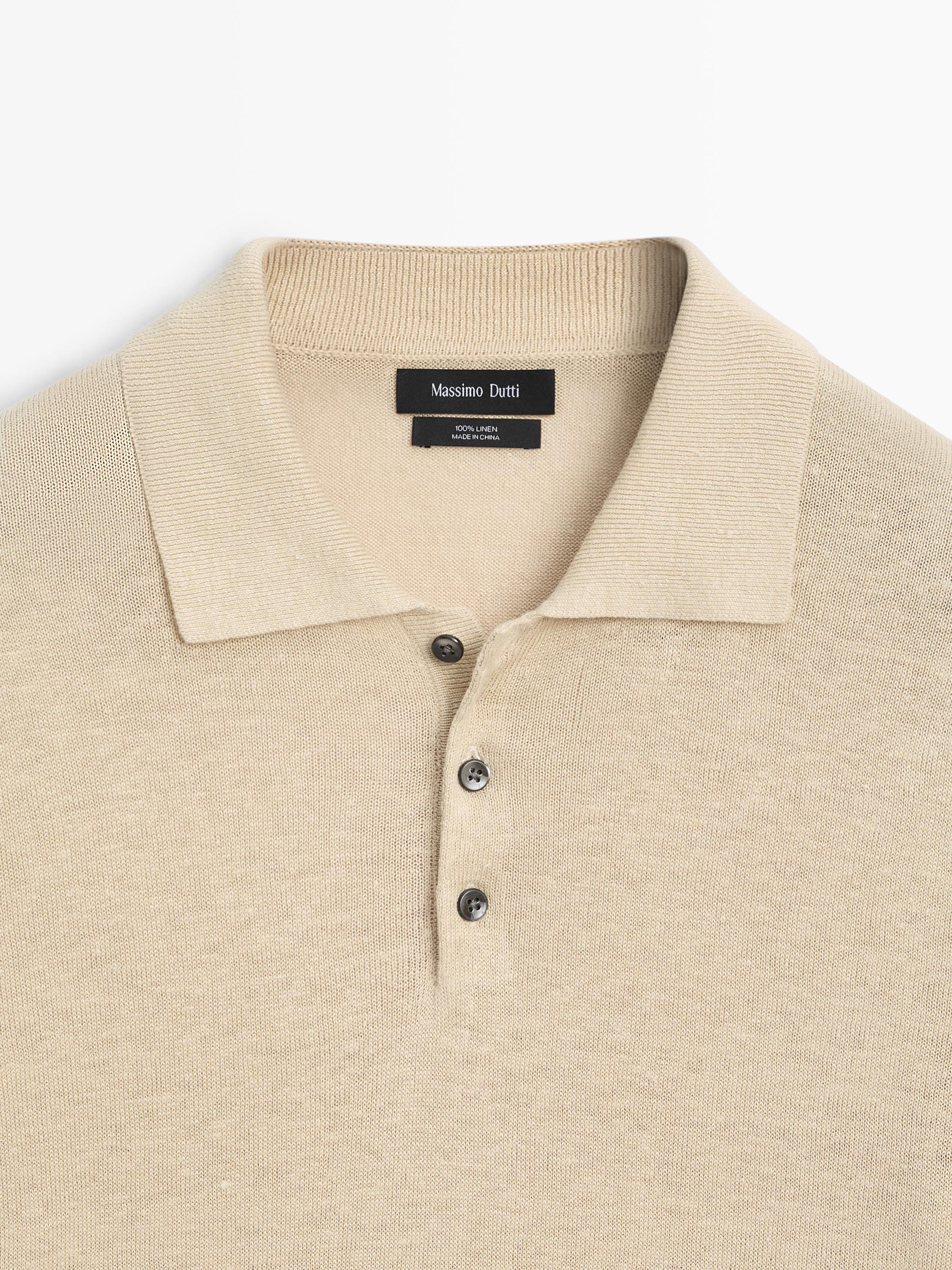 Pull en maille de coton mélangé à col en V · Vert - Massimo Dutti Pull en maille de coton mélangé à col en V · Vert - Massimo Dutti