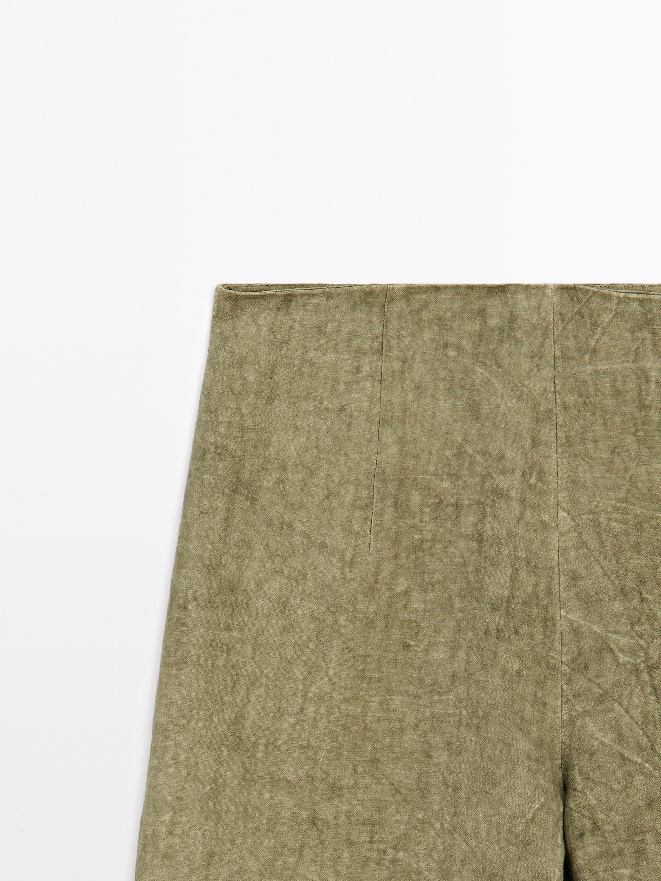 Flowing 100% linen trousers