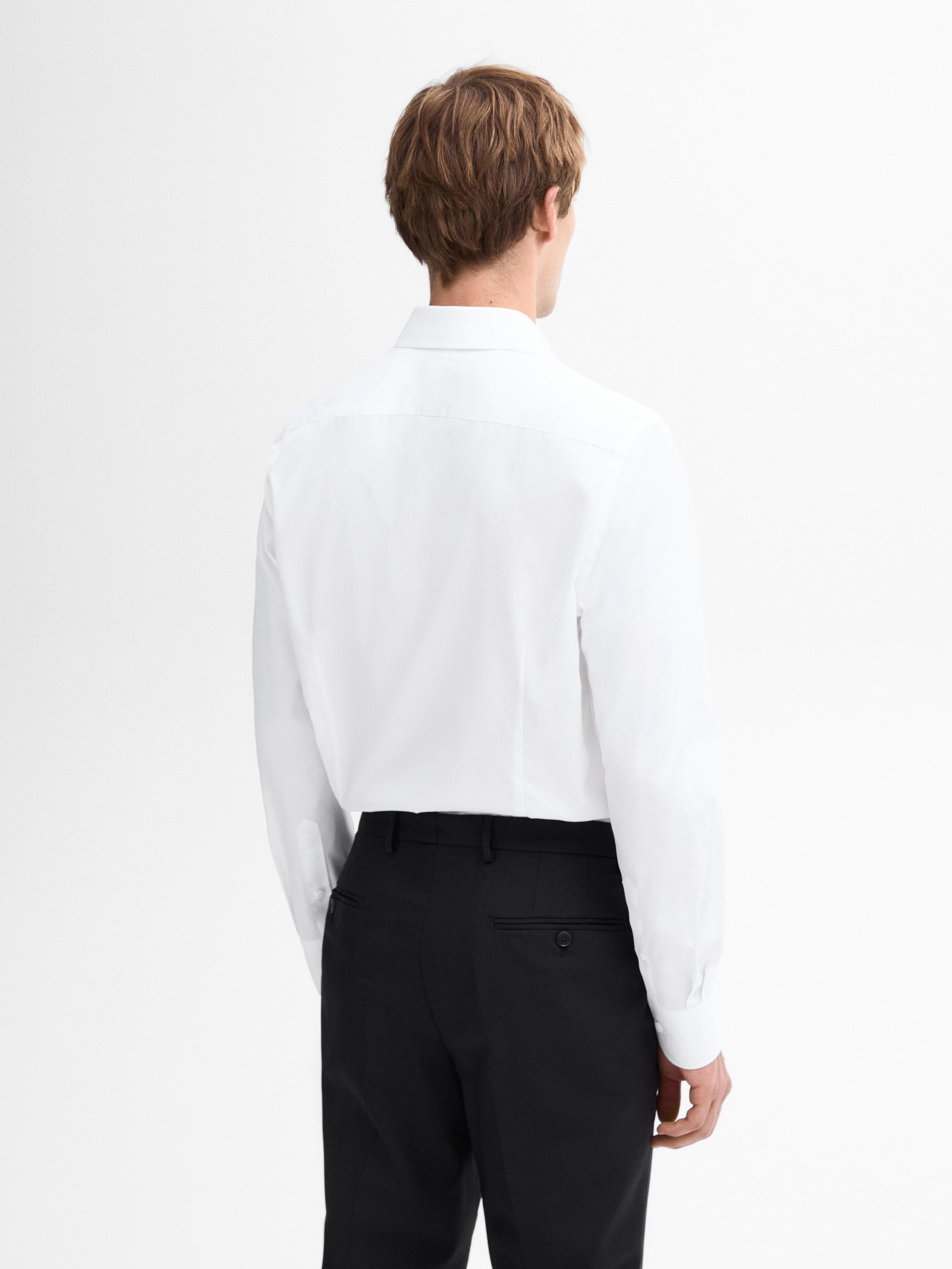 Slim fit easy iron poplin shirt
