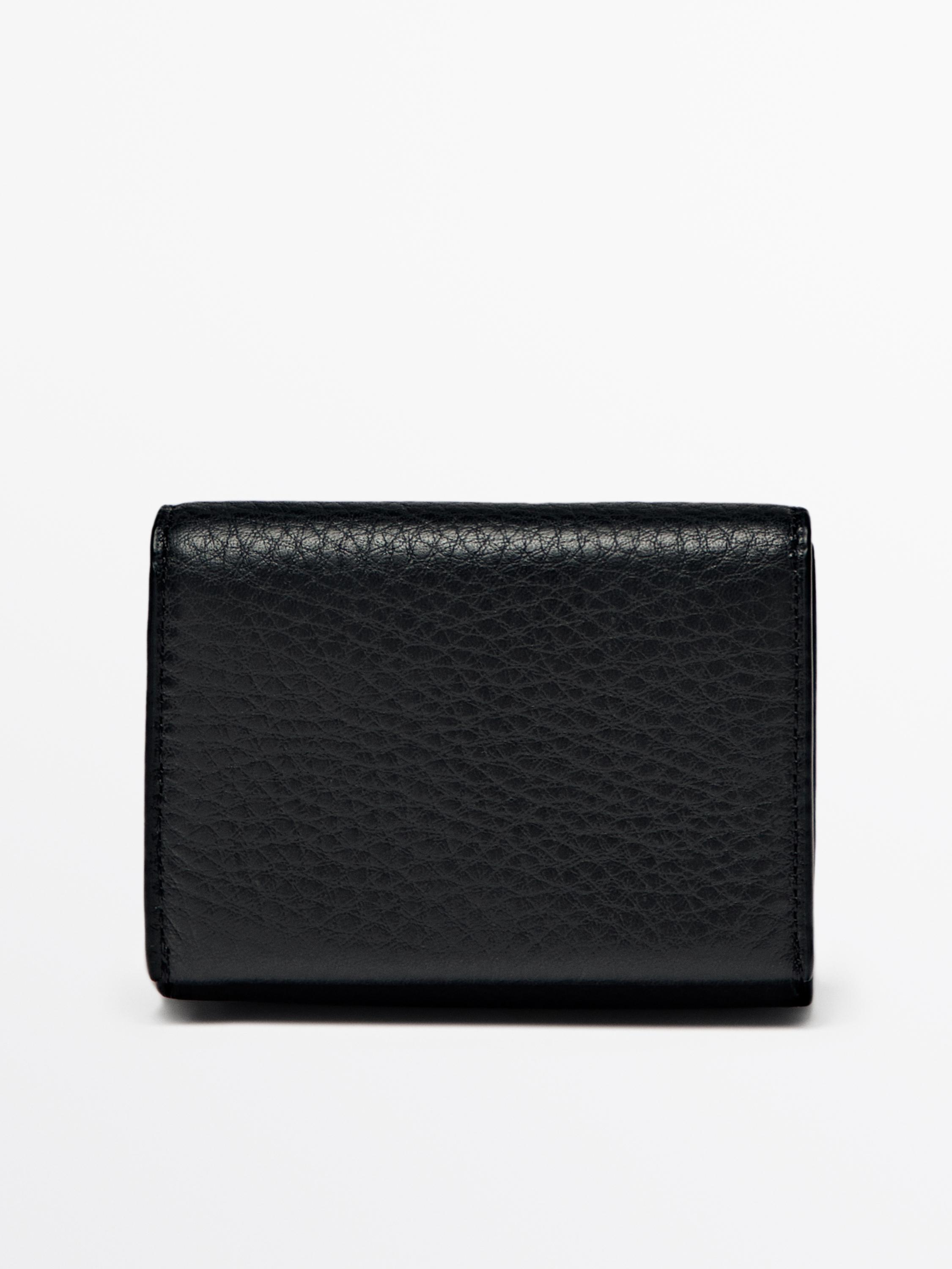 Nappa leather compact wallet