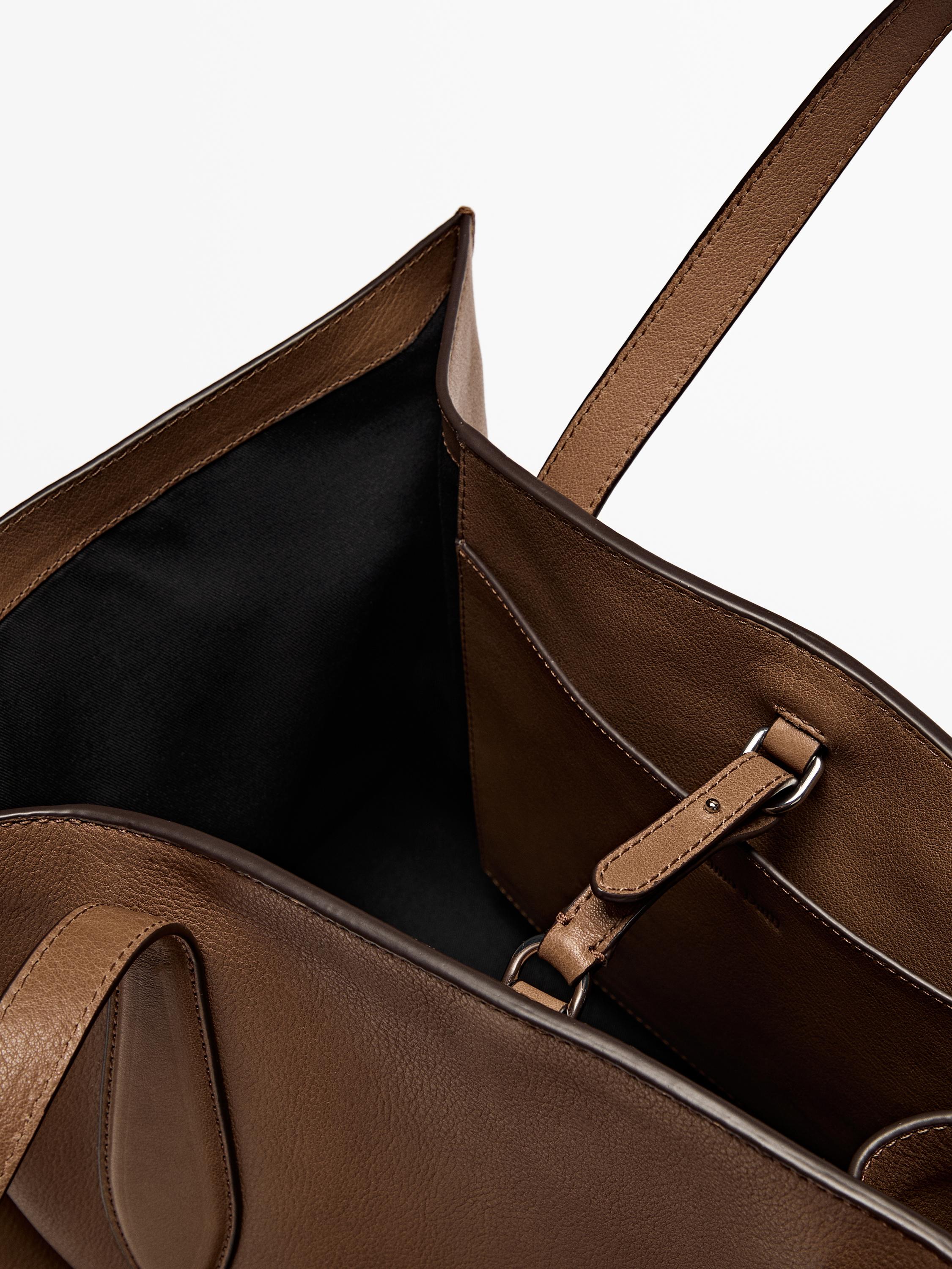 Nappa leather maxi tote bag
