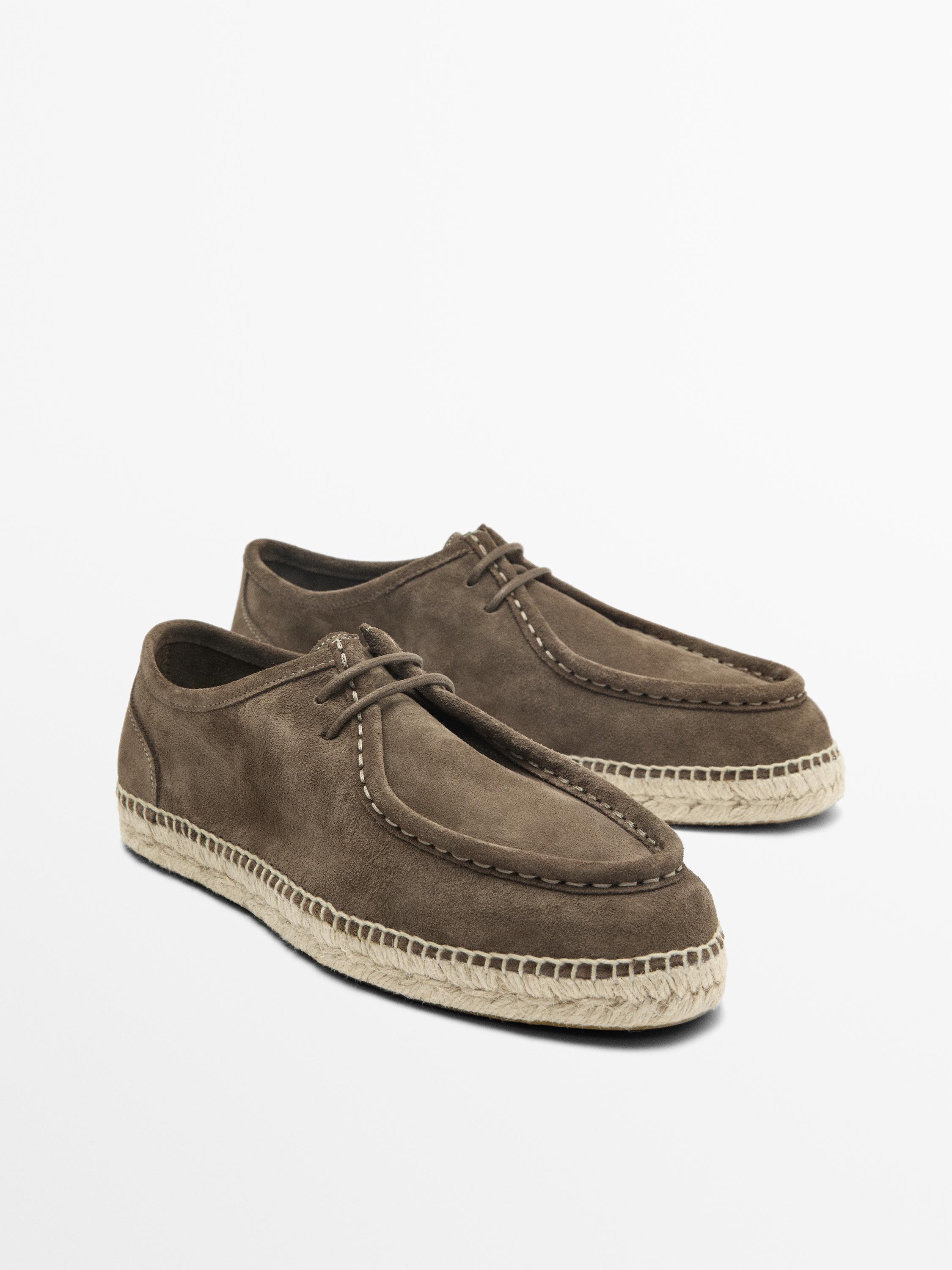 Süet jüt dikişli burunlu ayakkabı