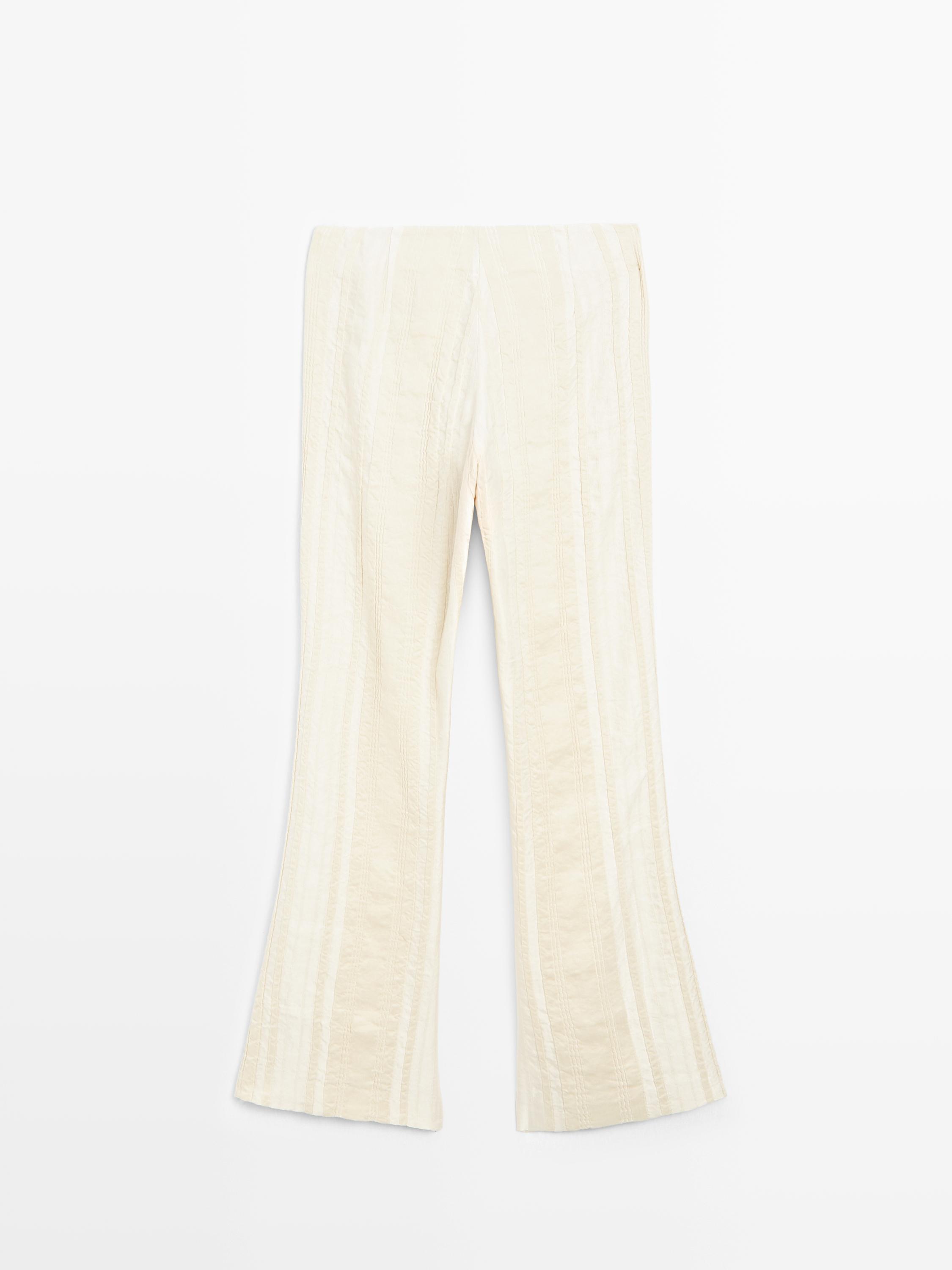 Linen blend flared trousers - Limited Edition