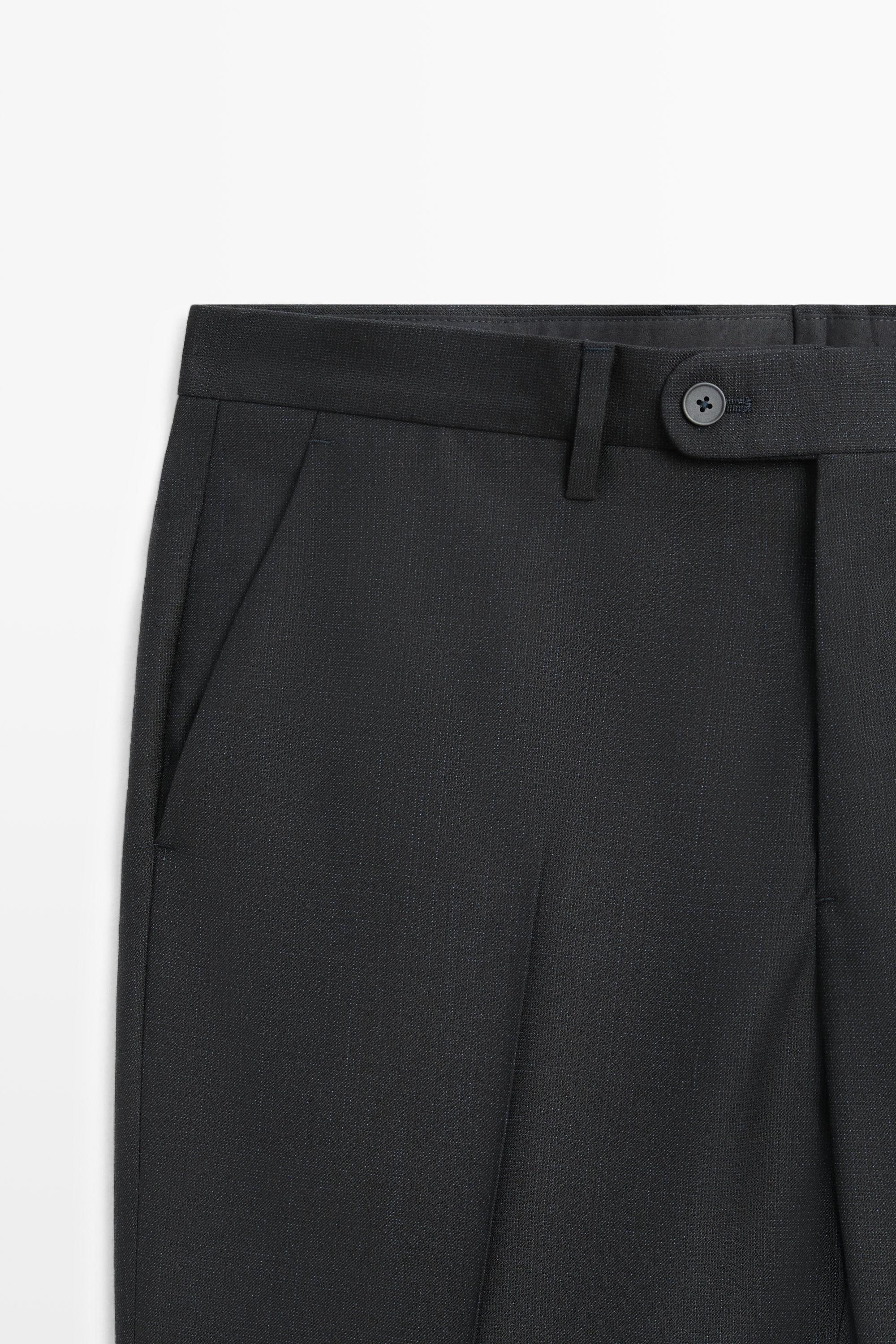 100% wool suit pants — NAVY BLUE