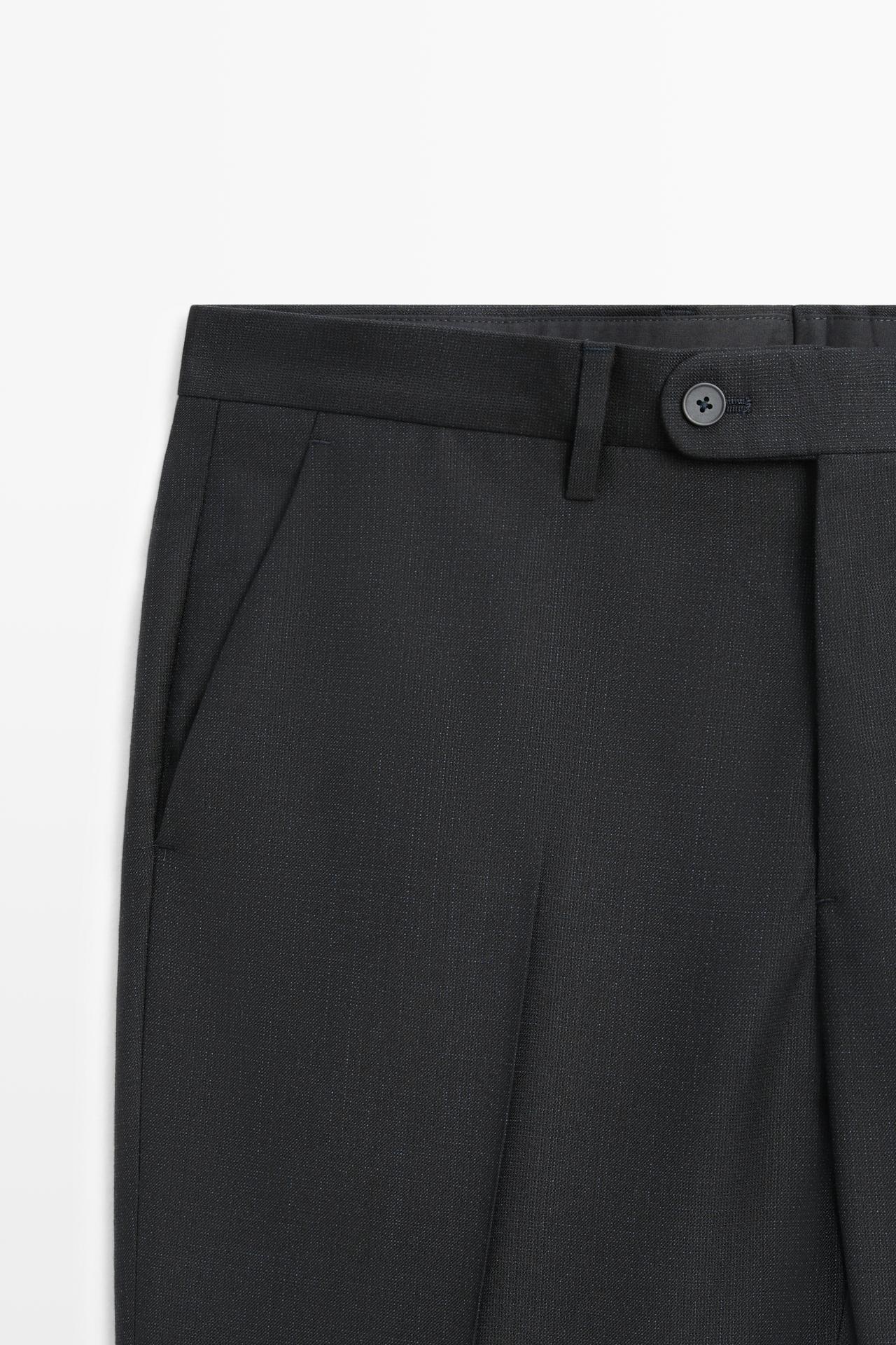 100% wool suit pants — NAVY BLUE