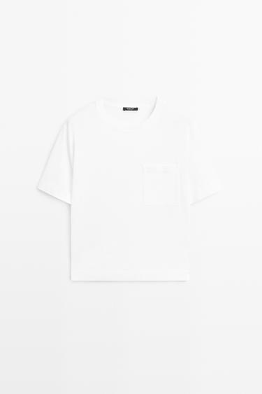 Short sleeve T-shirt with pocket detail — Off white 2