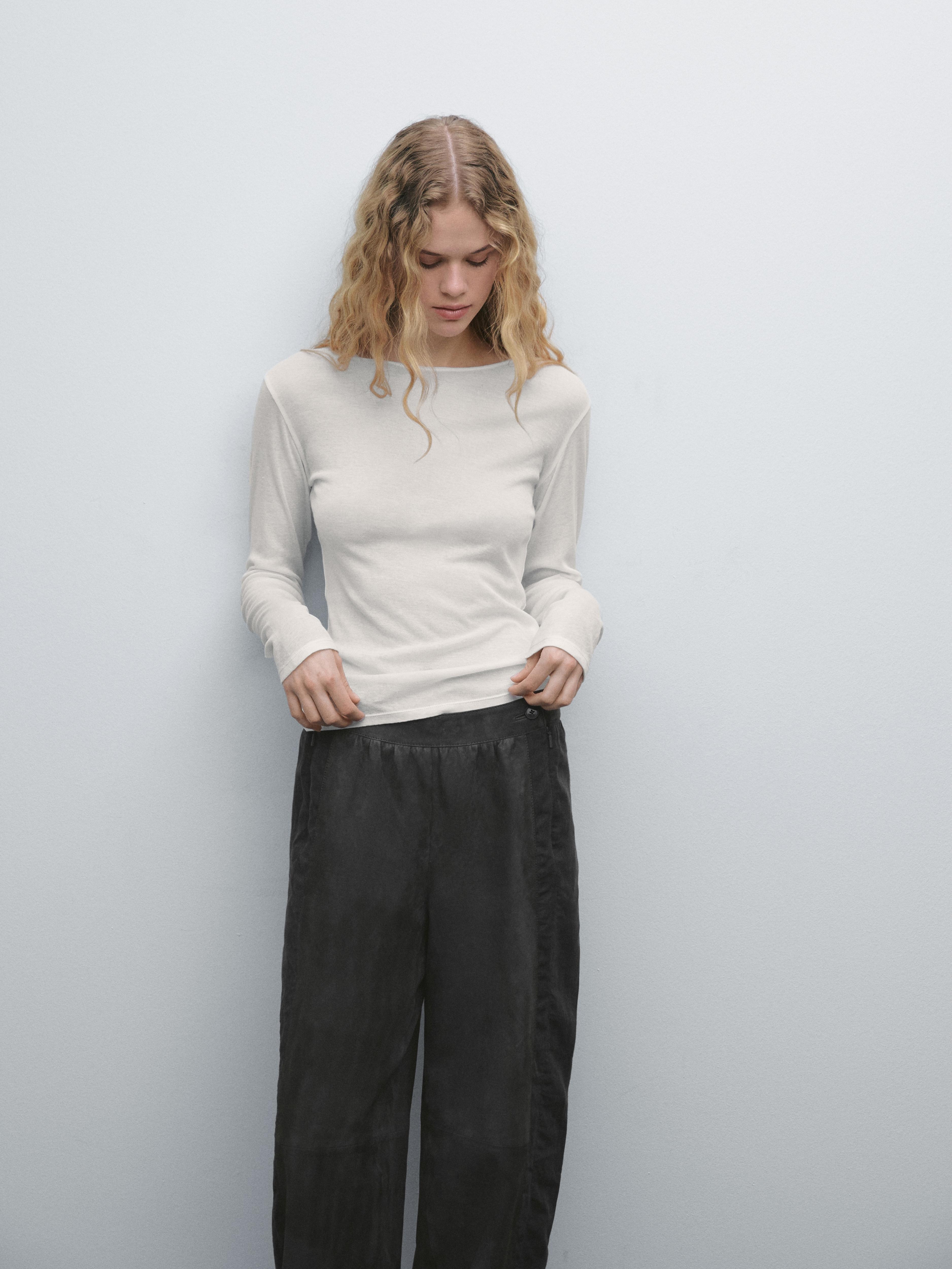 T-shirt fin 100 % coton