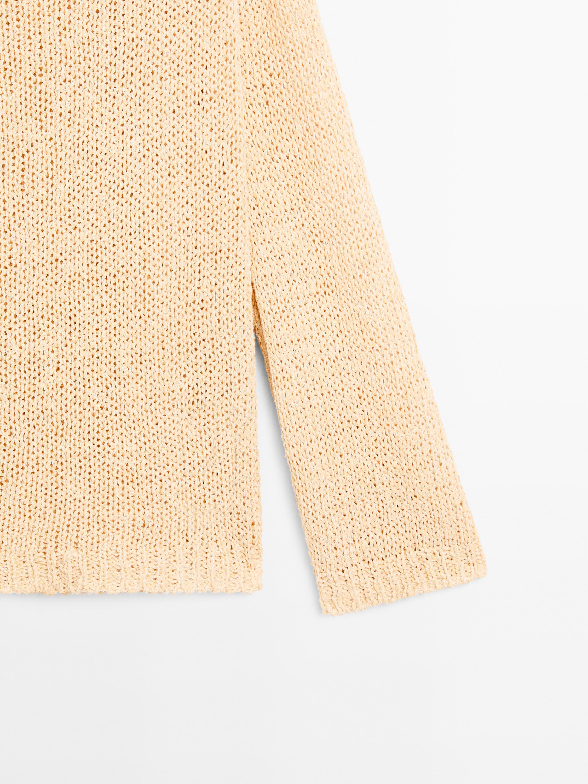 Boat neck knit sweater