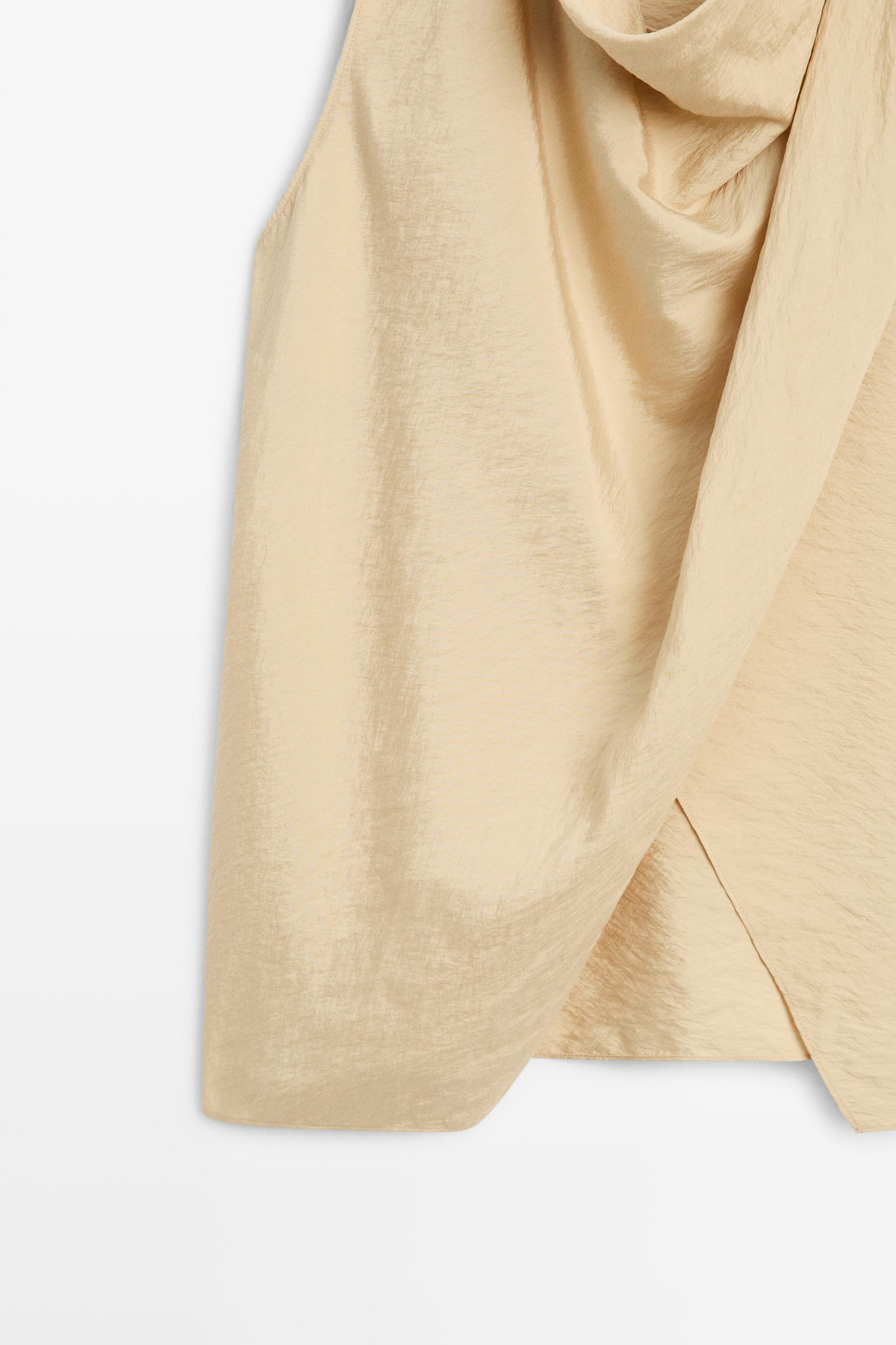 Massimo Dutti Drape detaylı dökümlü üst görsel 4