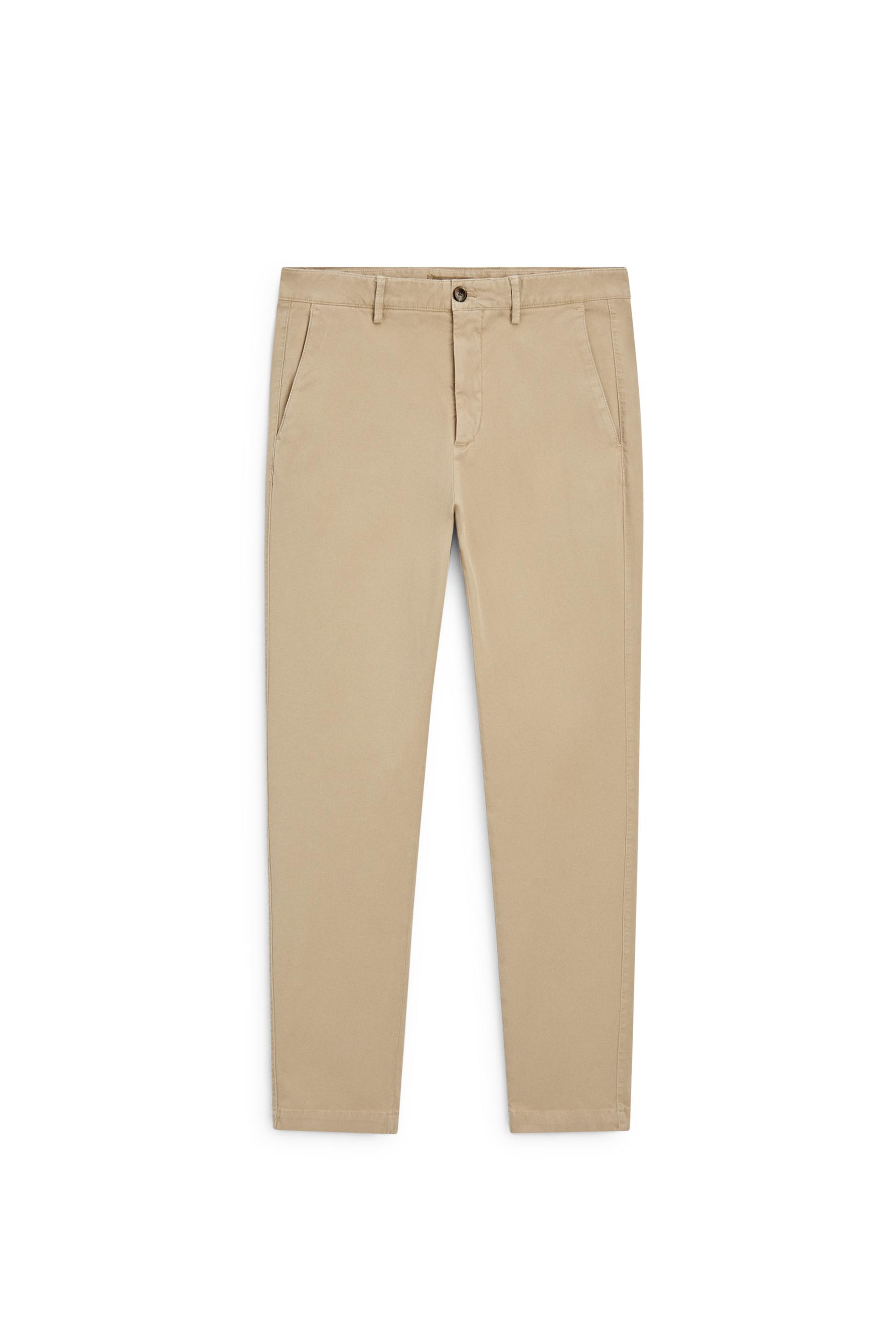 Slim-fit micro-textured trousers — OCHRE