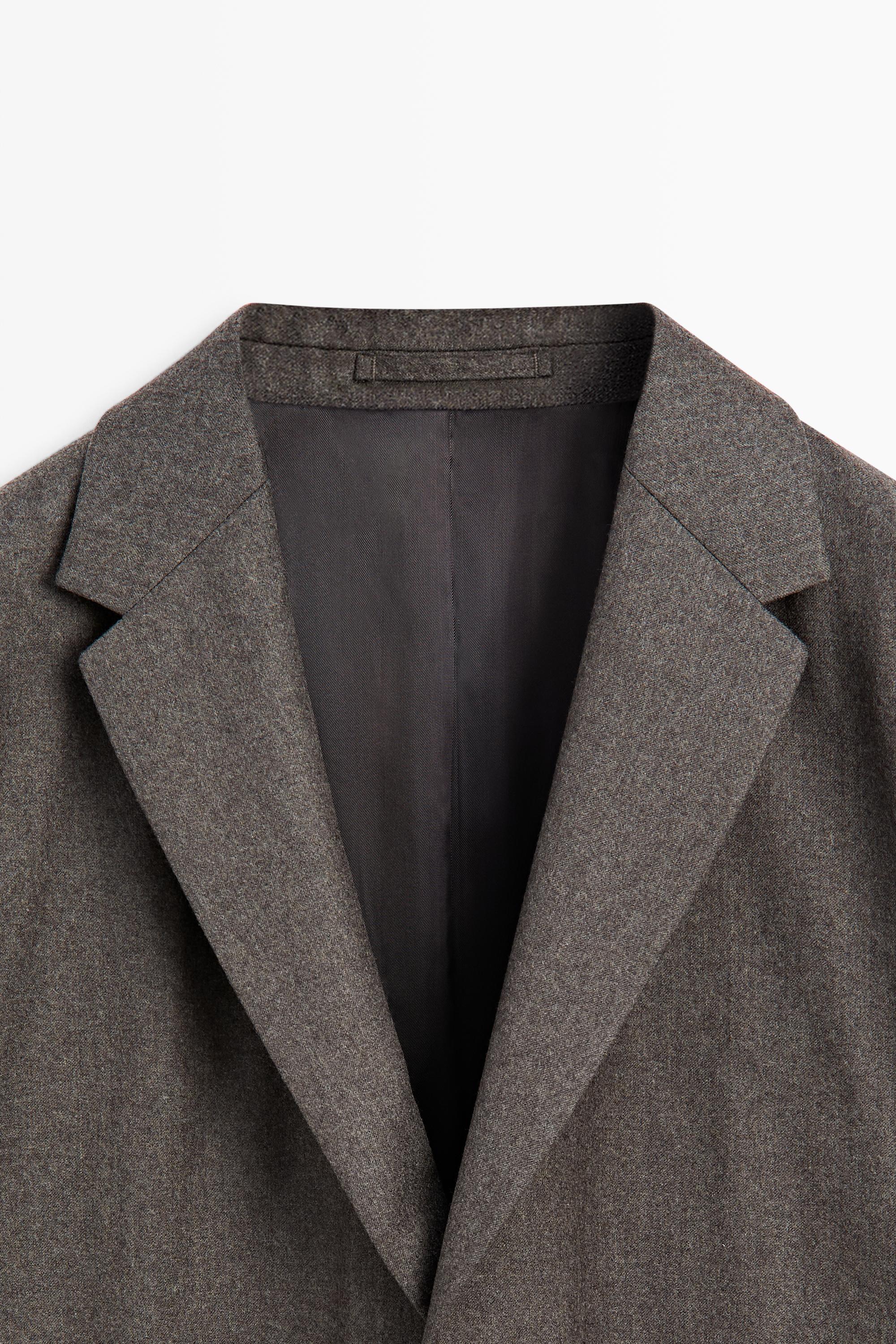 100% wool suit blazer — MINK