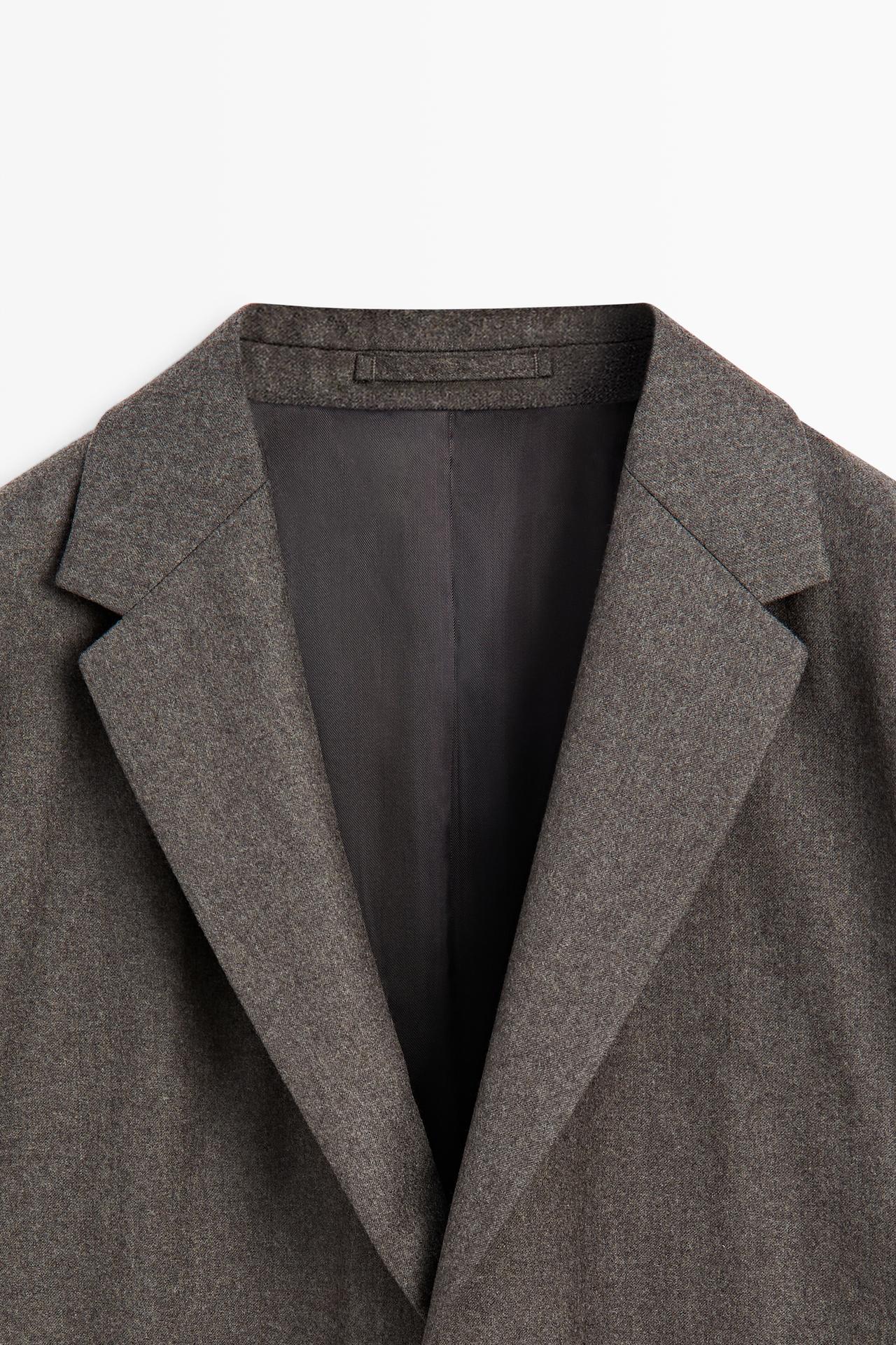 100% wool suit blazer — MINK