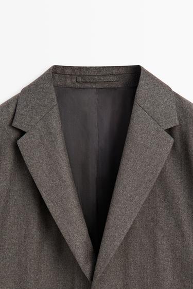 100% wool suit blazer — MINK 9