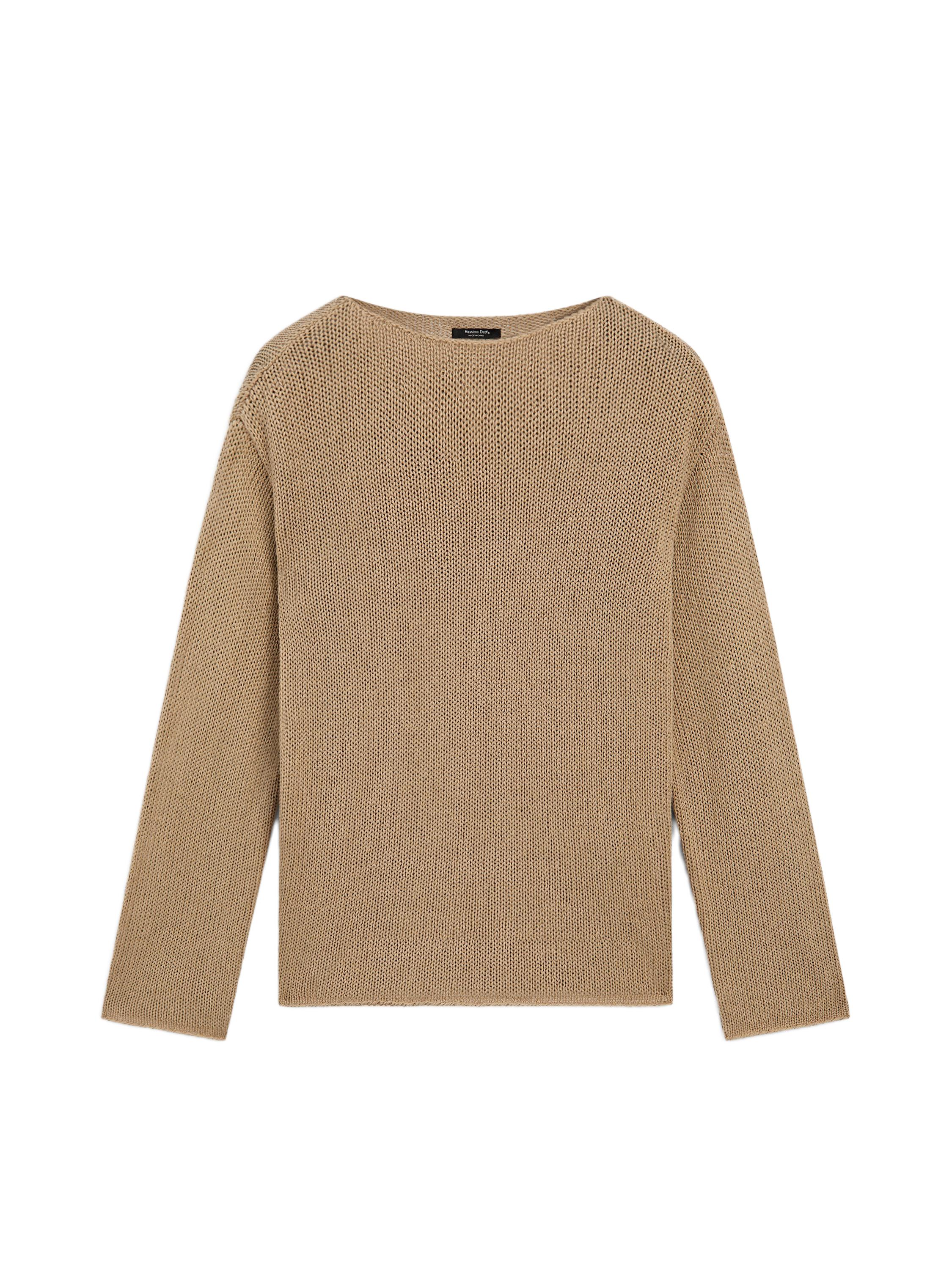 Cotton blend cutwork sweater — Washed