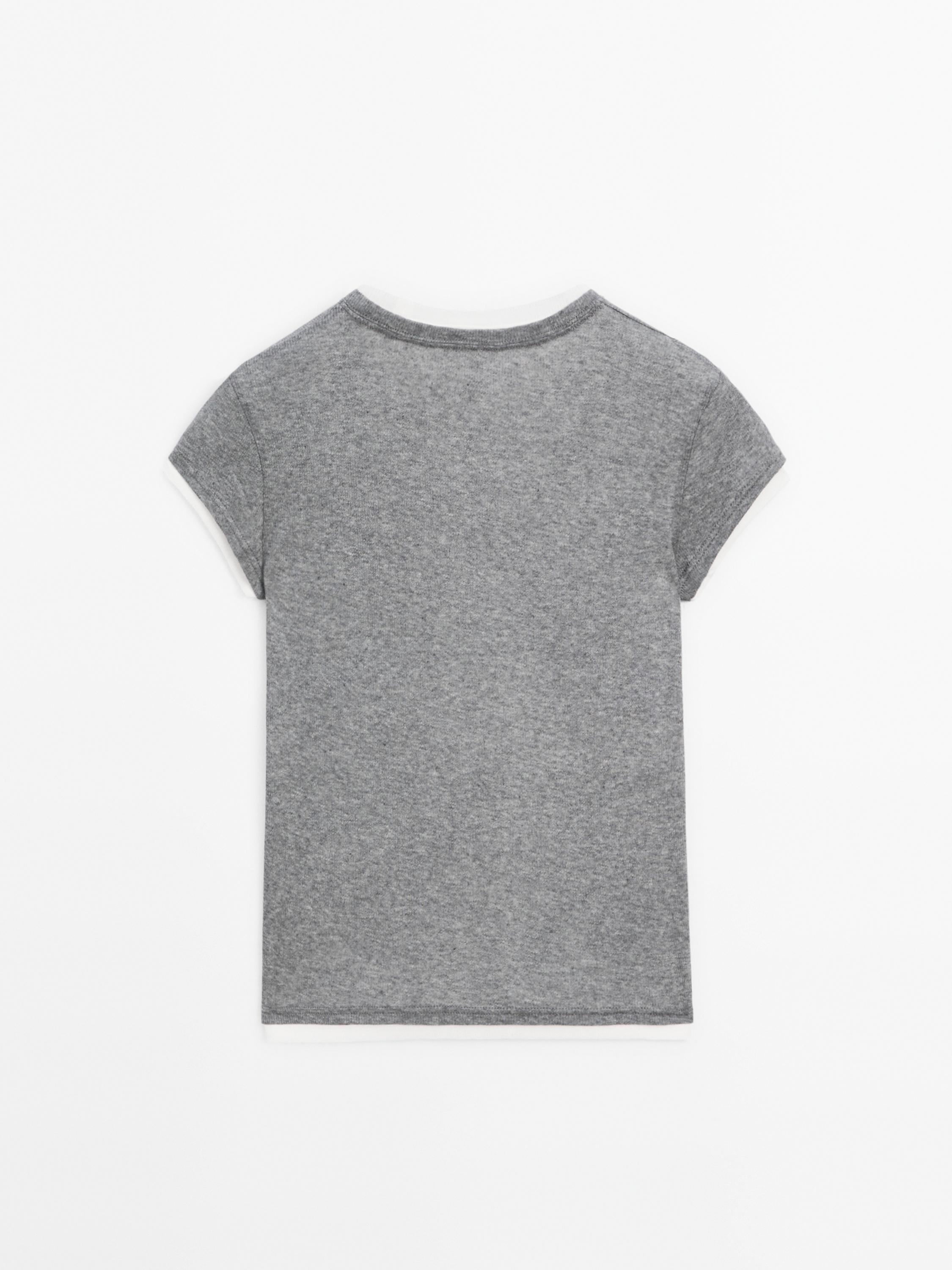 100% cotton double-ribbed T-shirt