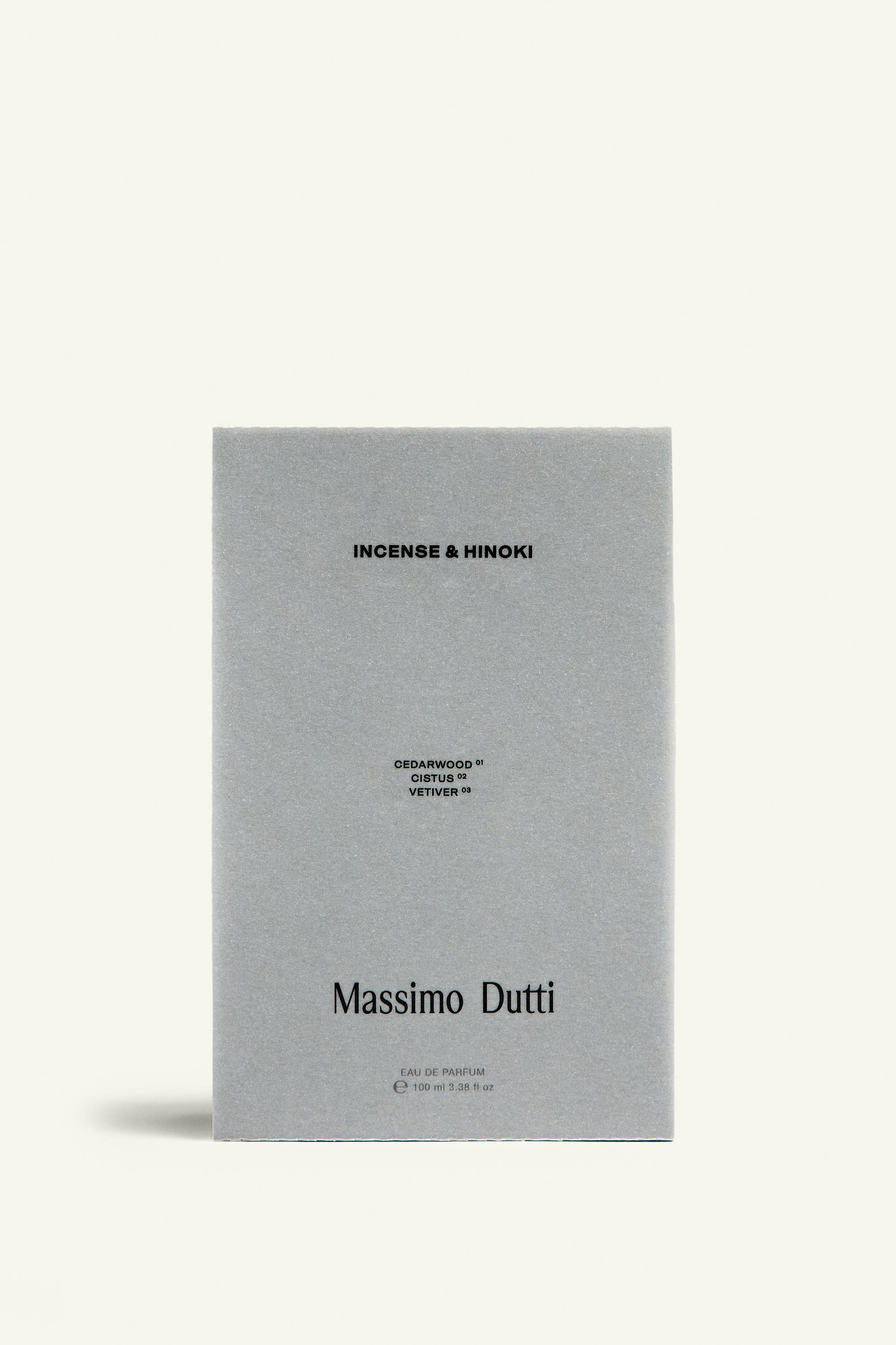 (100 ML) MASSIMO DUTTI INCENSE & HINOKI EAU DE PARFUM — DARK GREEN