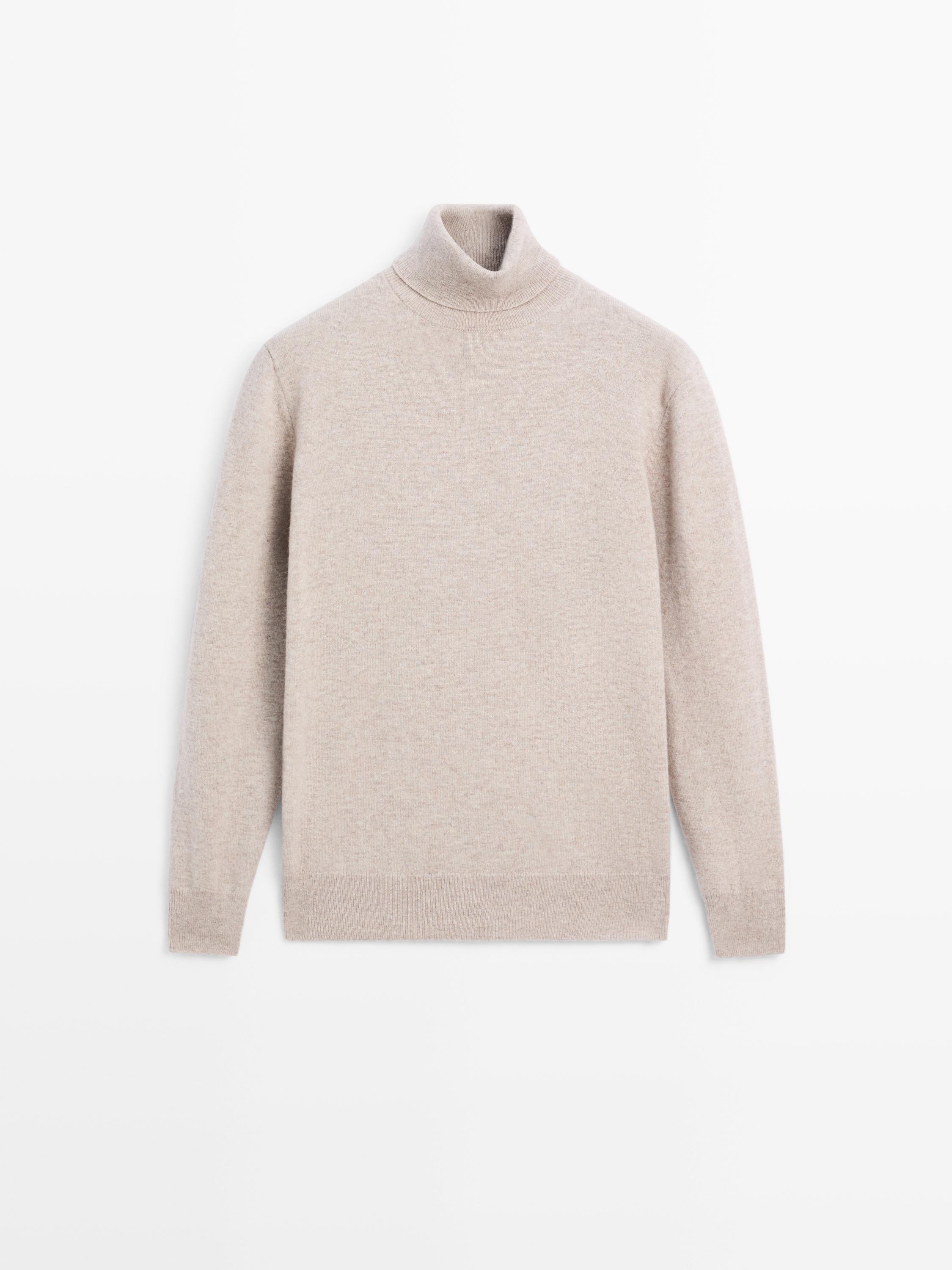 Pull à col roulé en maille 100 % cachemire
