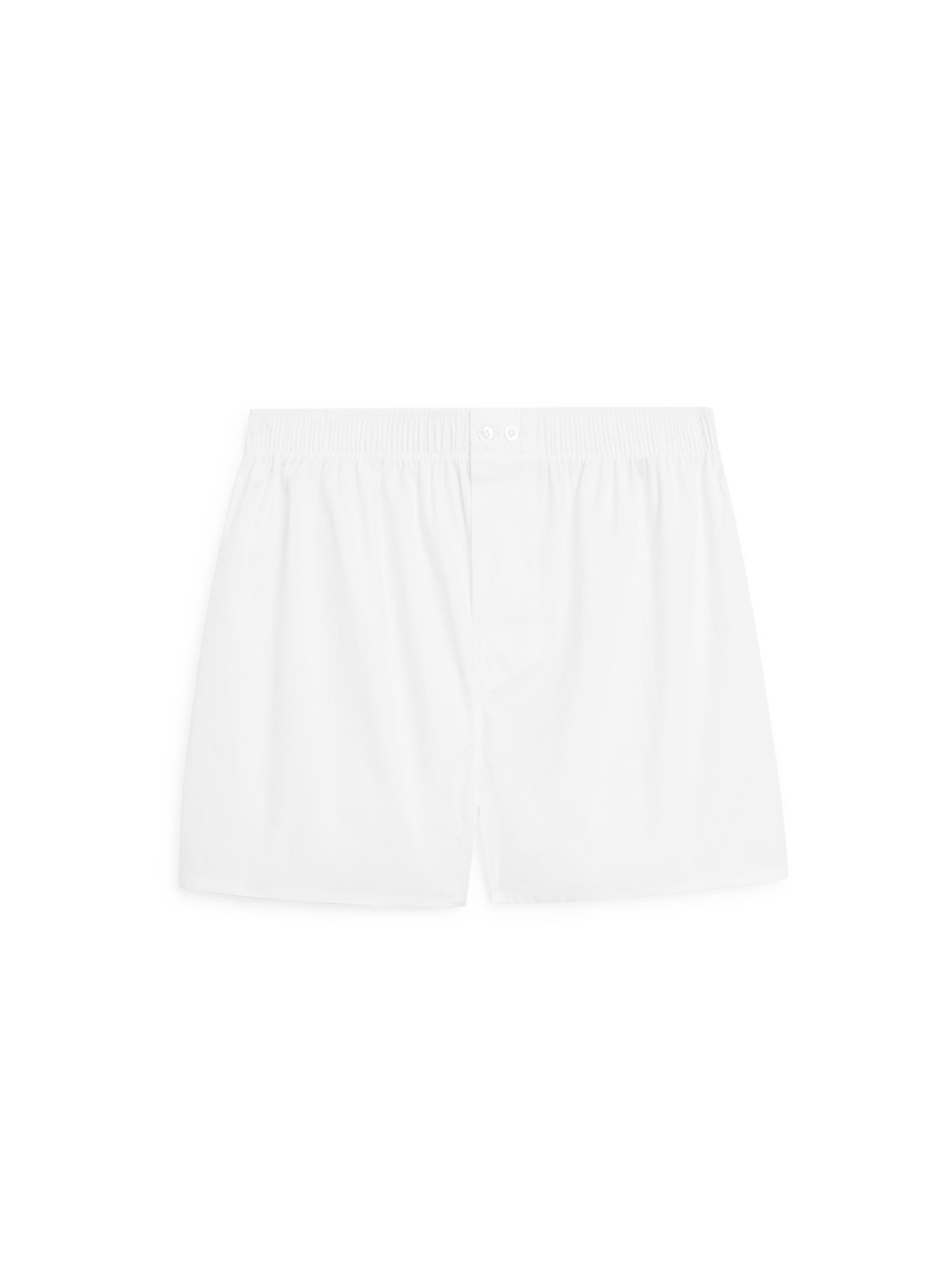 Plain 100% cotton boxers — WHITE