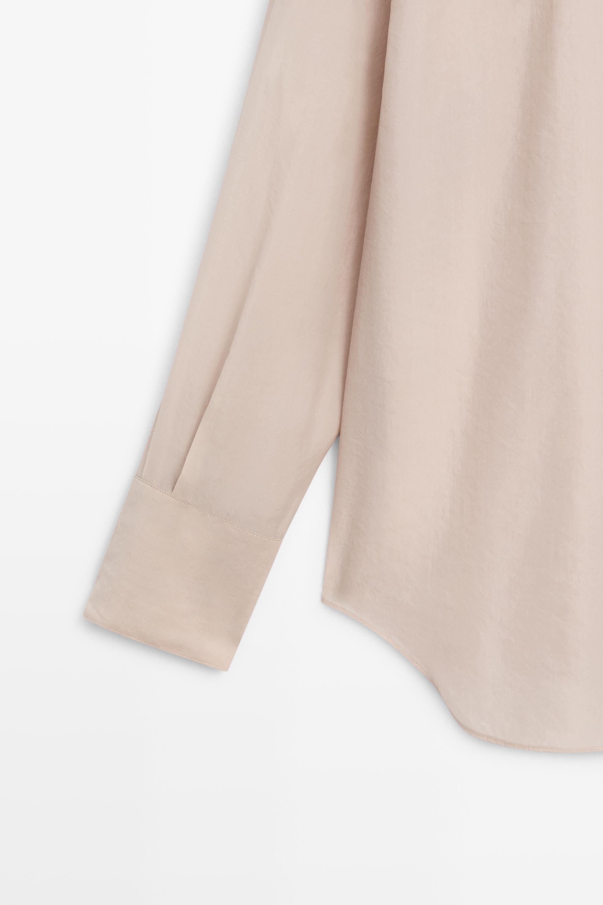 Semi-sheer flowing shirt - STUDIO — Pink