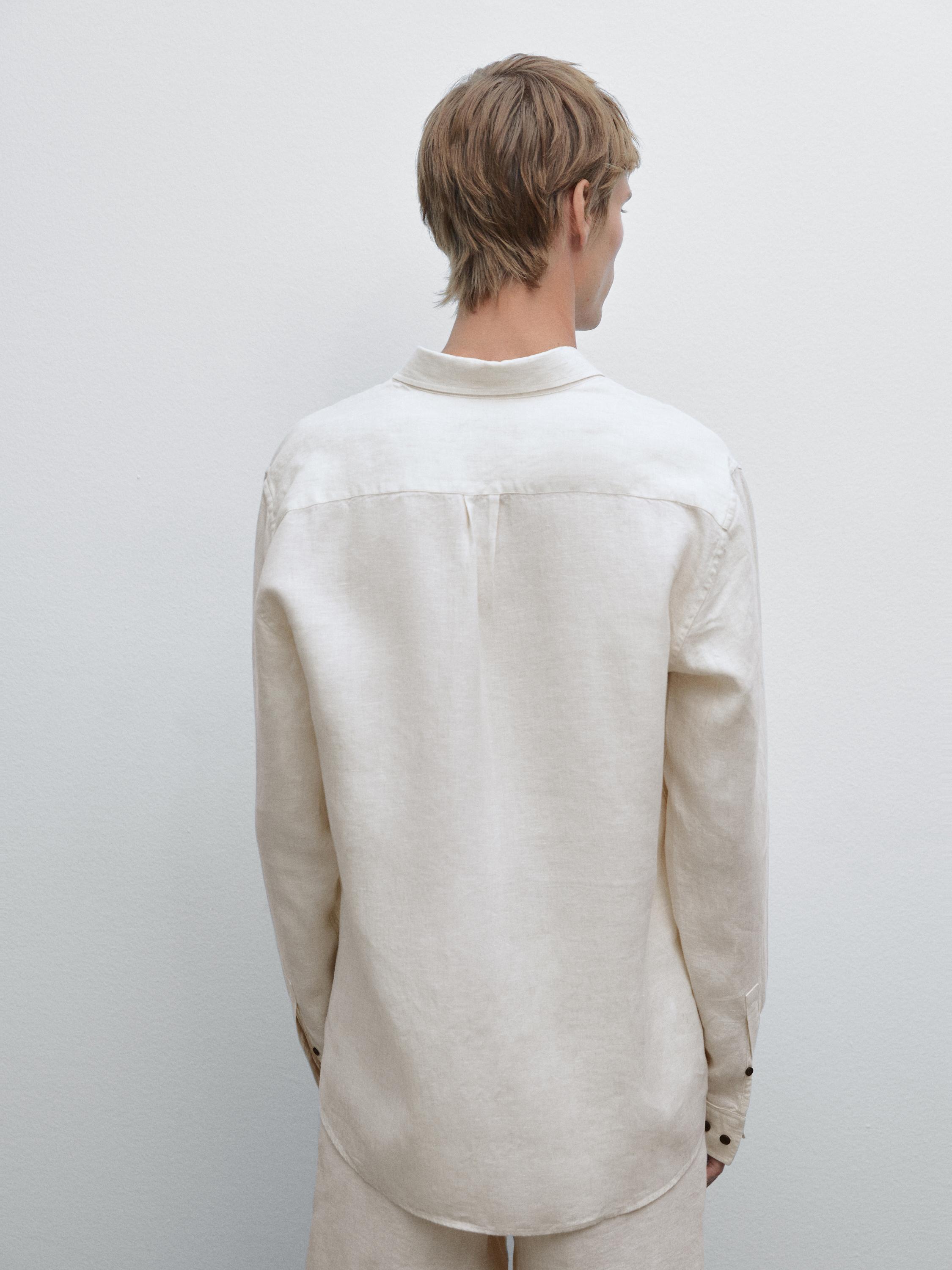 100% linen regular fit shirt