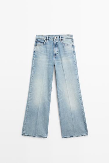 High-waist palazzo jeans — Light Blue 2