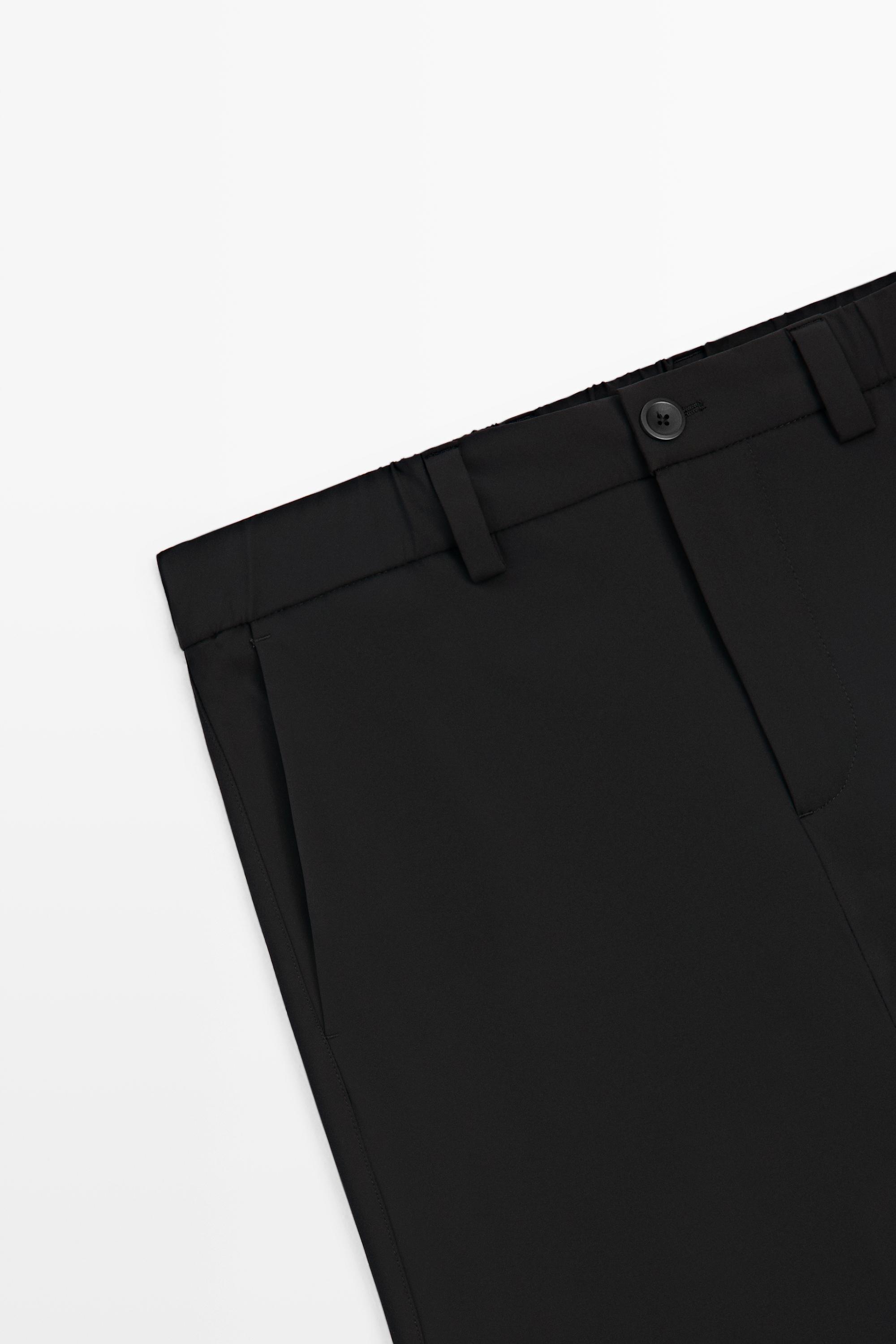 Regular-fit technical pants — BLACK