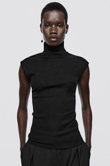 100% wool turtleneck top - LIMITED EDITION — BLACK 2