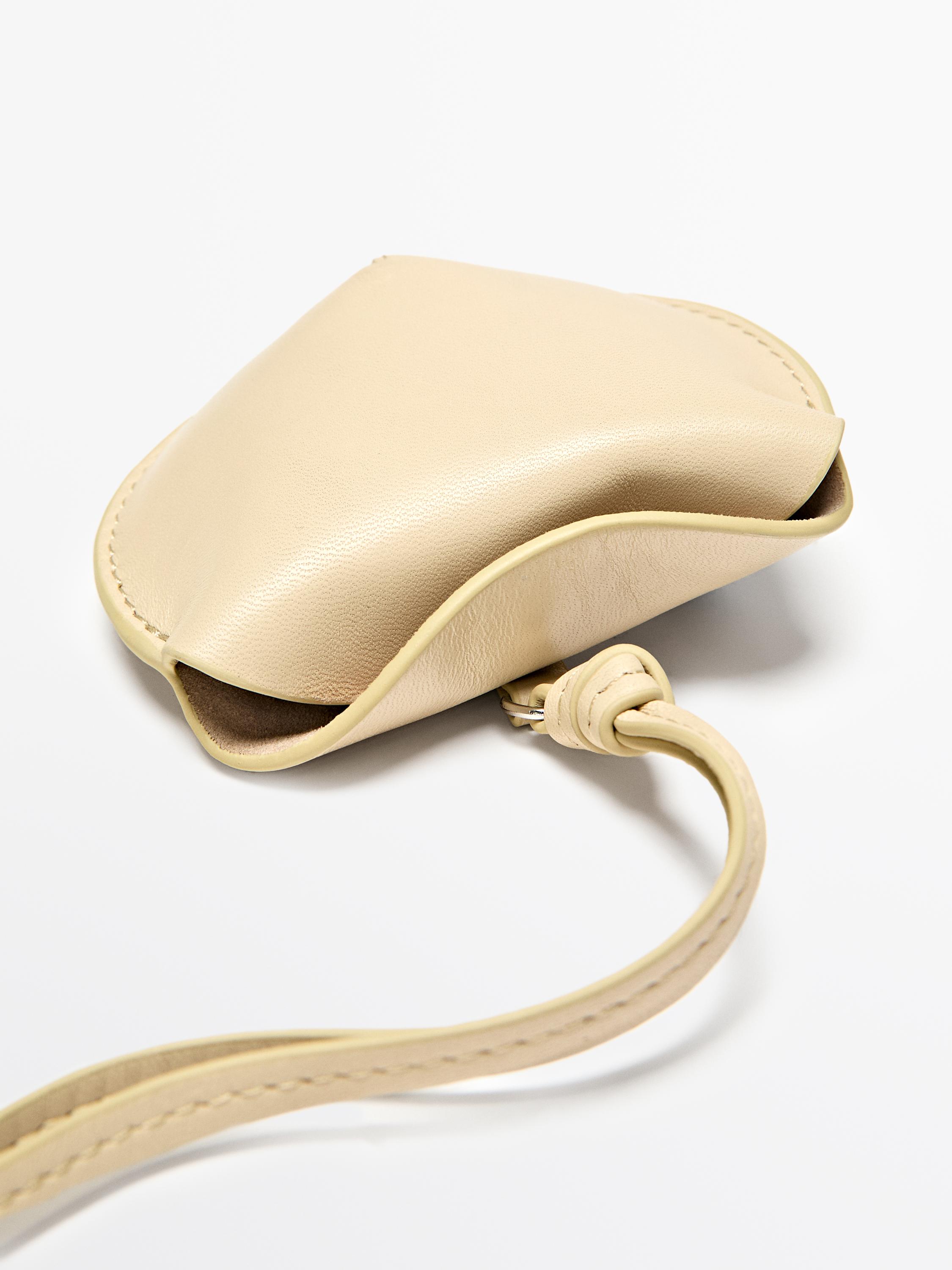 Foldable nappa leather AirPods case — Vanilla
