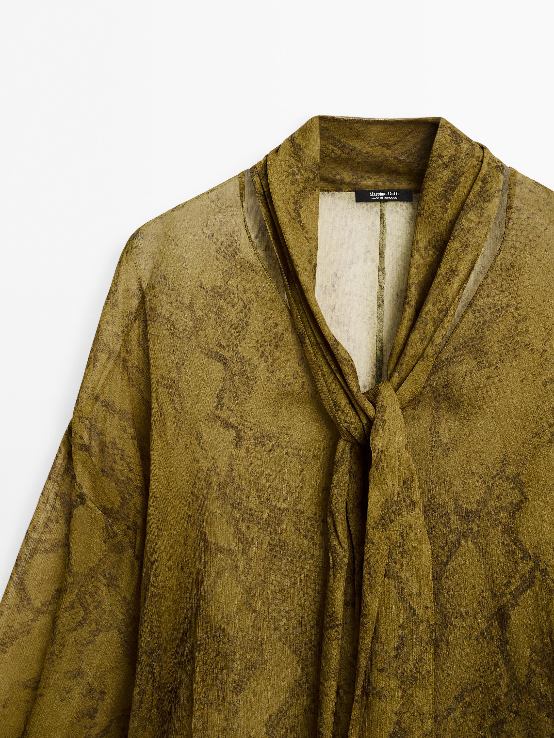 Lepršava bluza sa životinjskim uzorkom