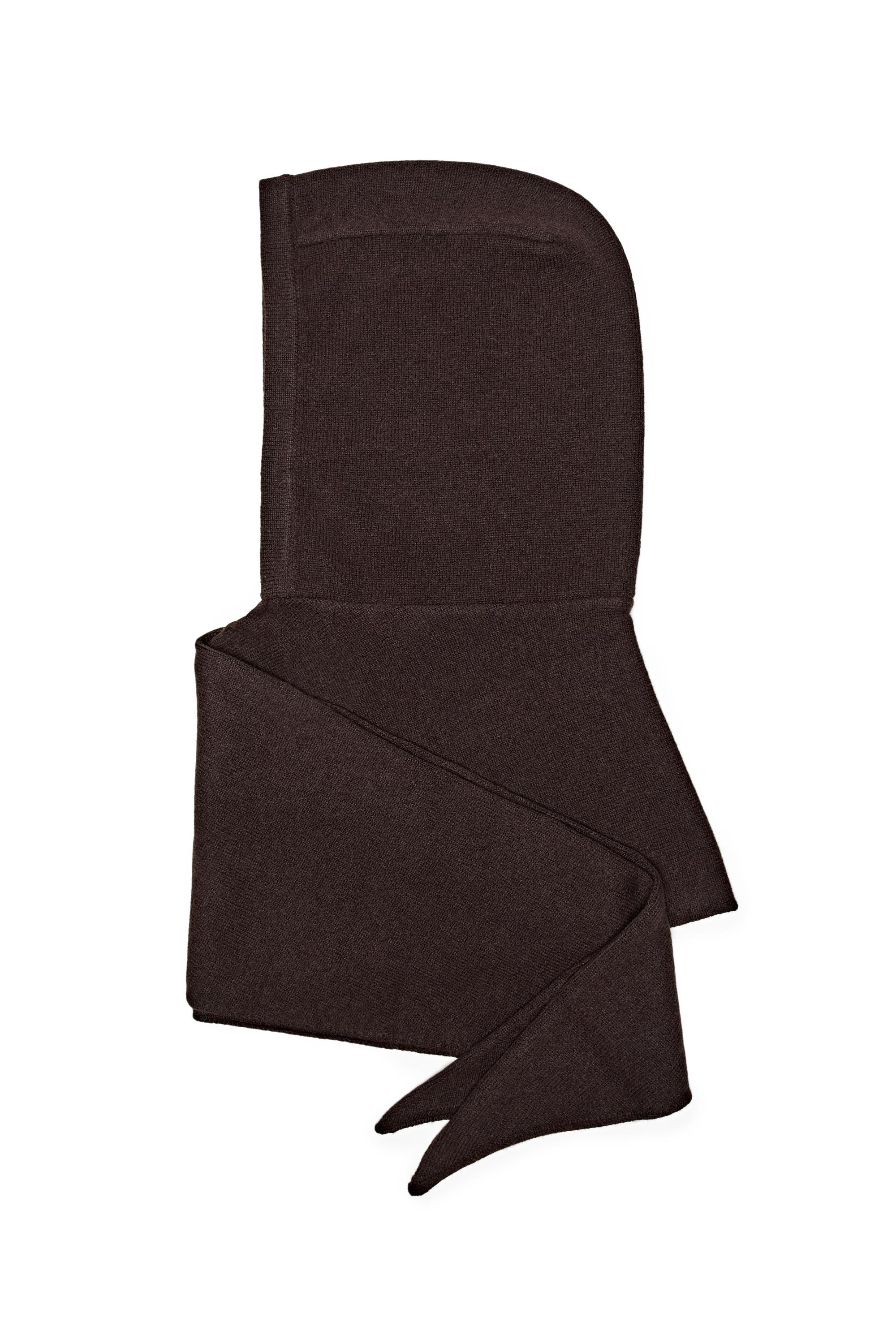 100% cashmere bandana balaclava — BROWN