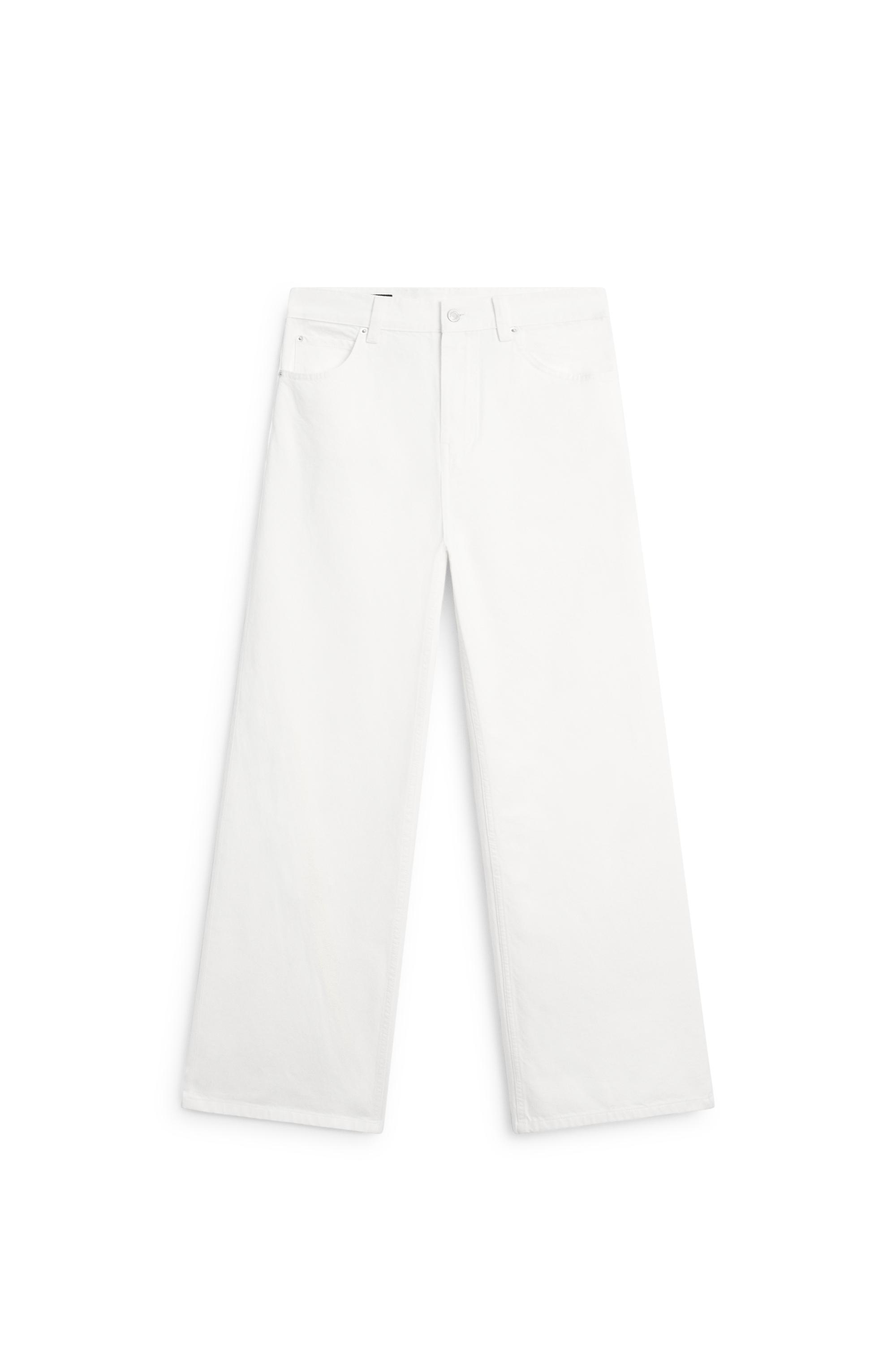 High-waist wide-leg jeans — Off white