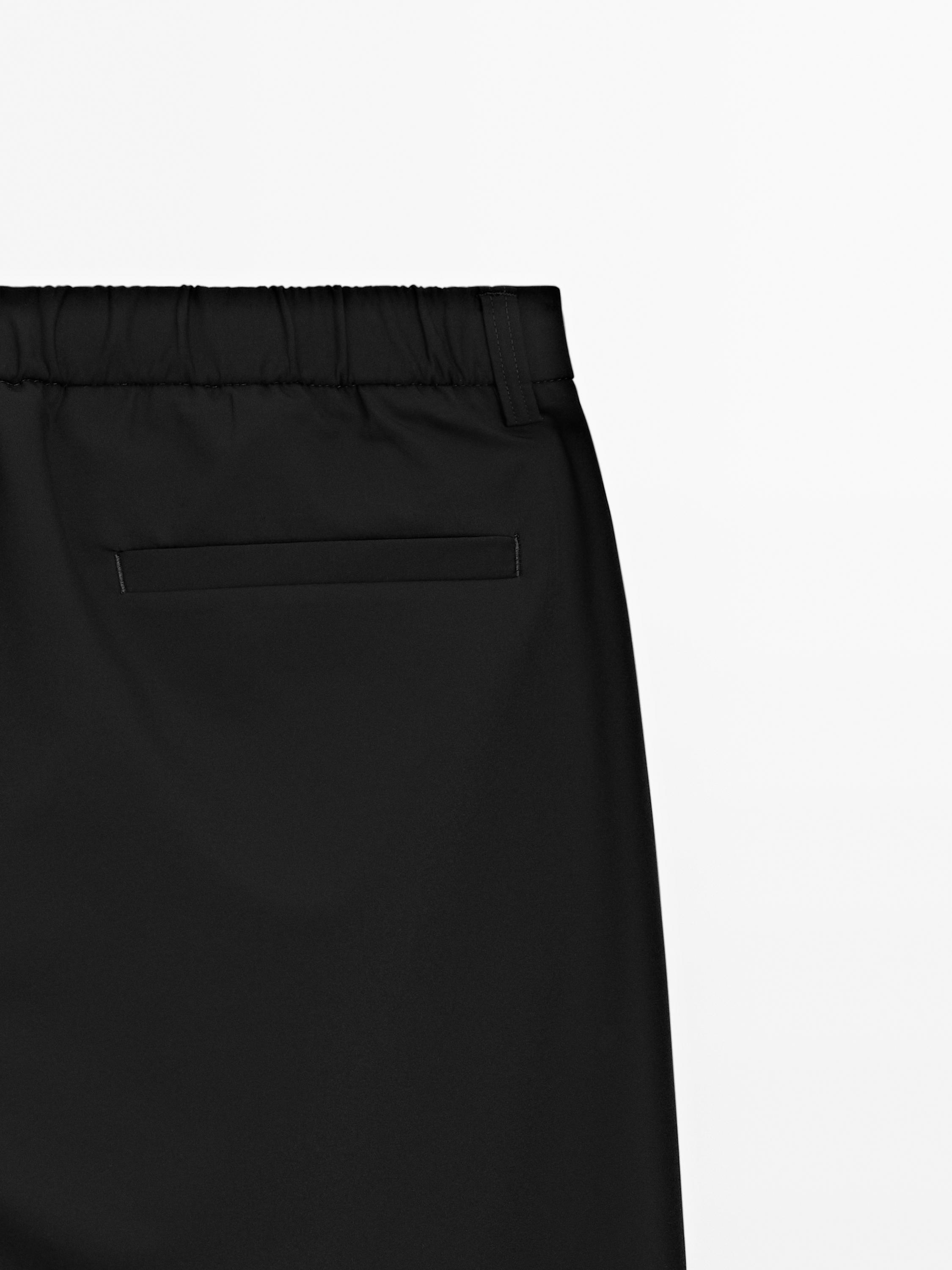 Regular-fit technical trousers — BLACK