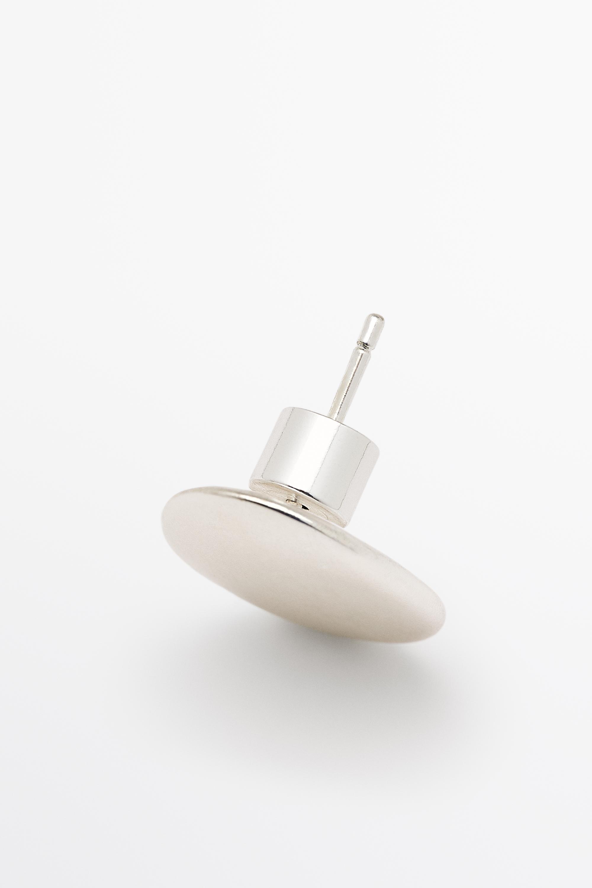 Irregular flat earrings — SILVER