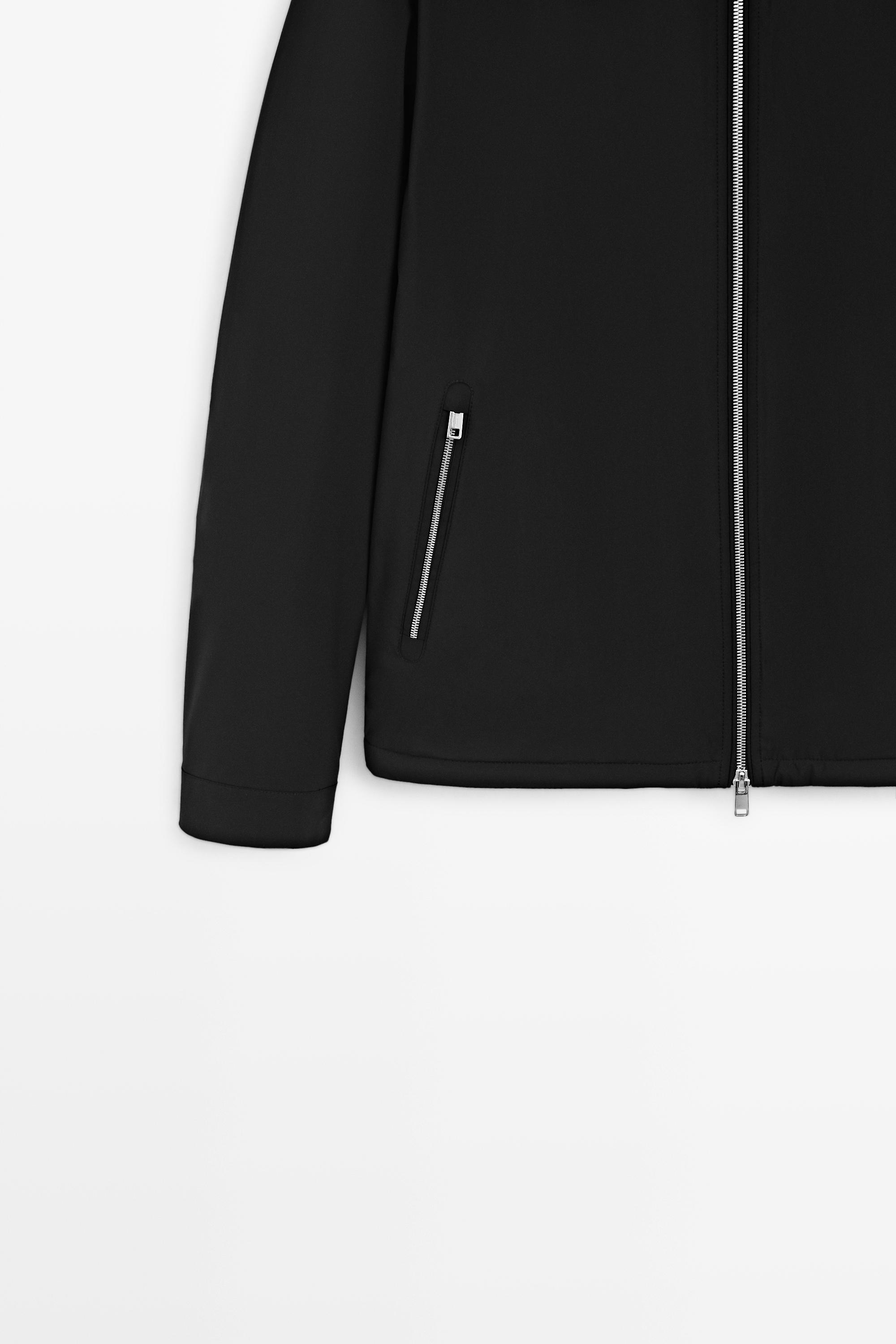 Technical jacket with pocket detail — BLACK
