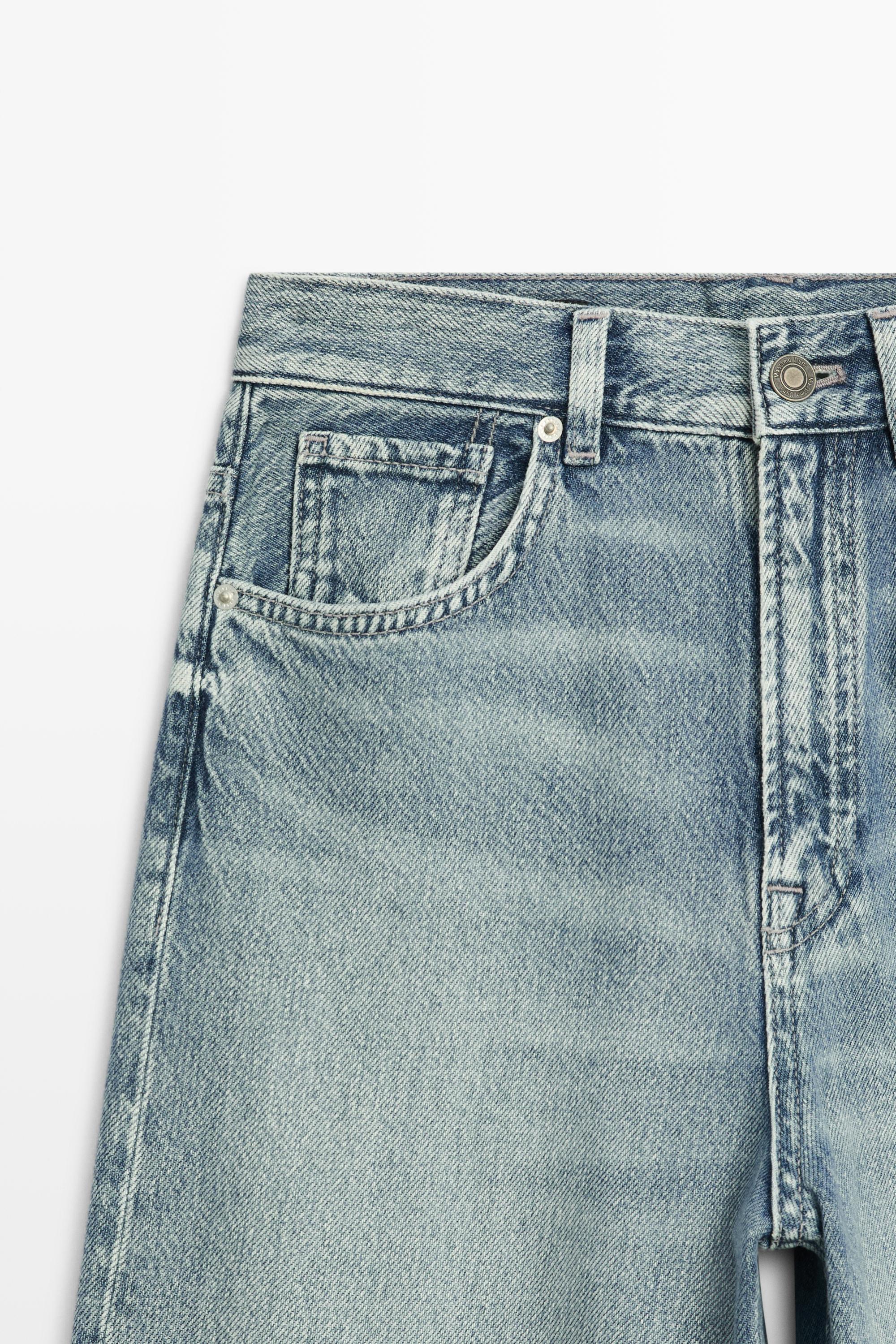 High-waist wide-leg jeans — BLUE