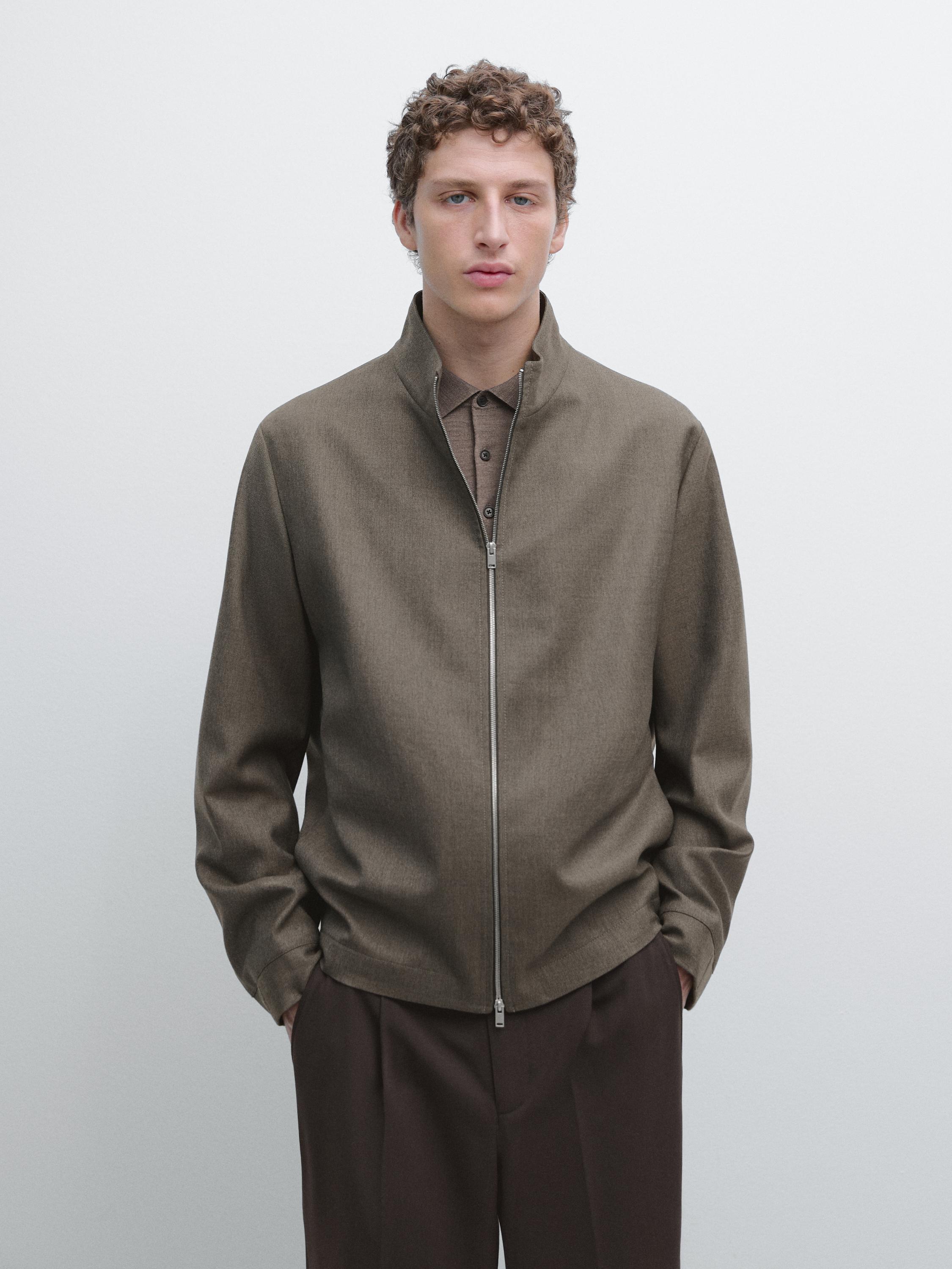 Cold wool blend jacket