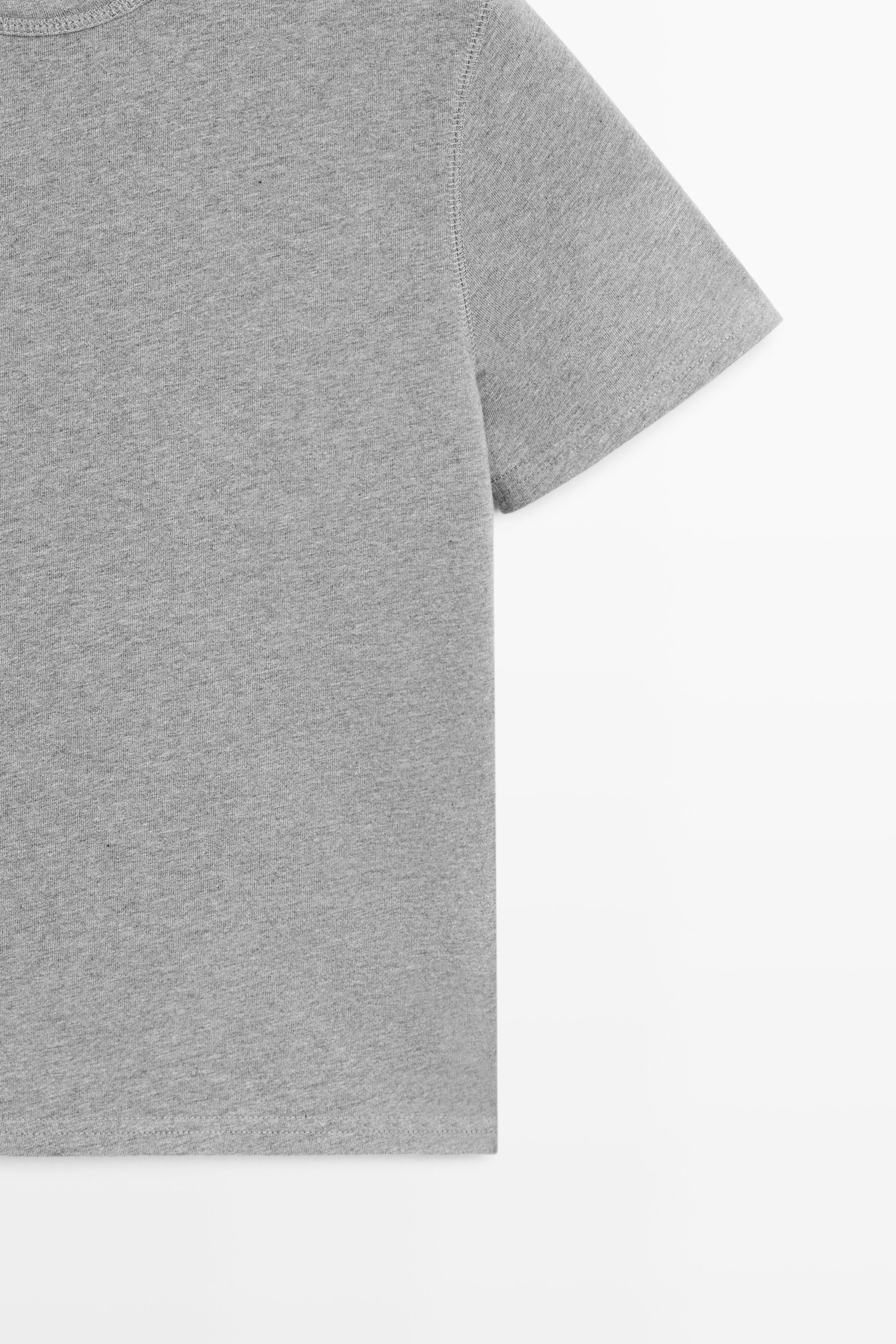 100% cotton short sleeve T-shirt — GREY