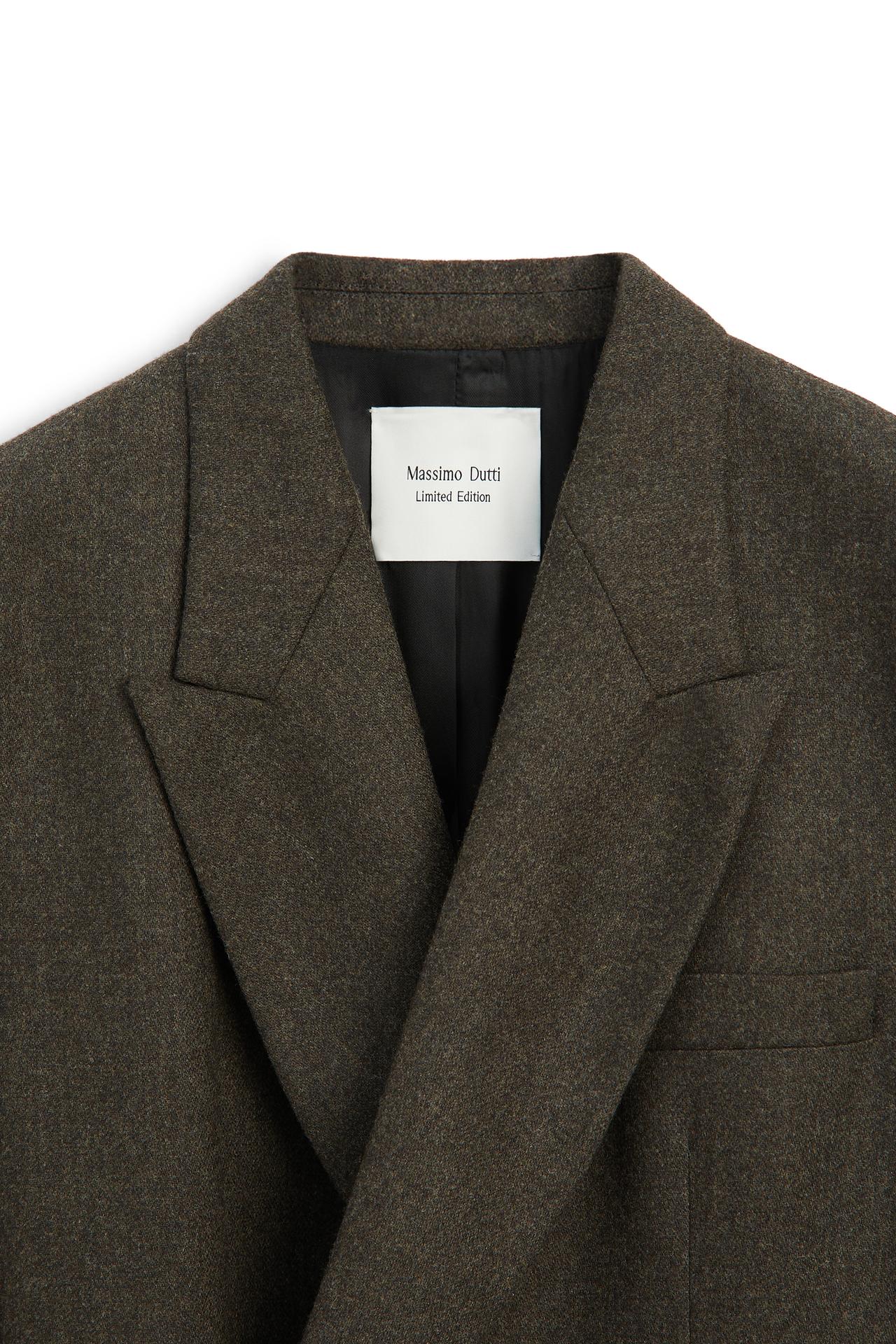 Oversize double-breasted long coat - LIMITED EDITION — OLIVE
