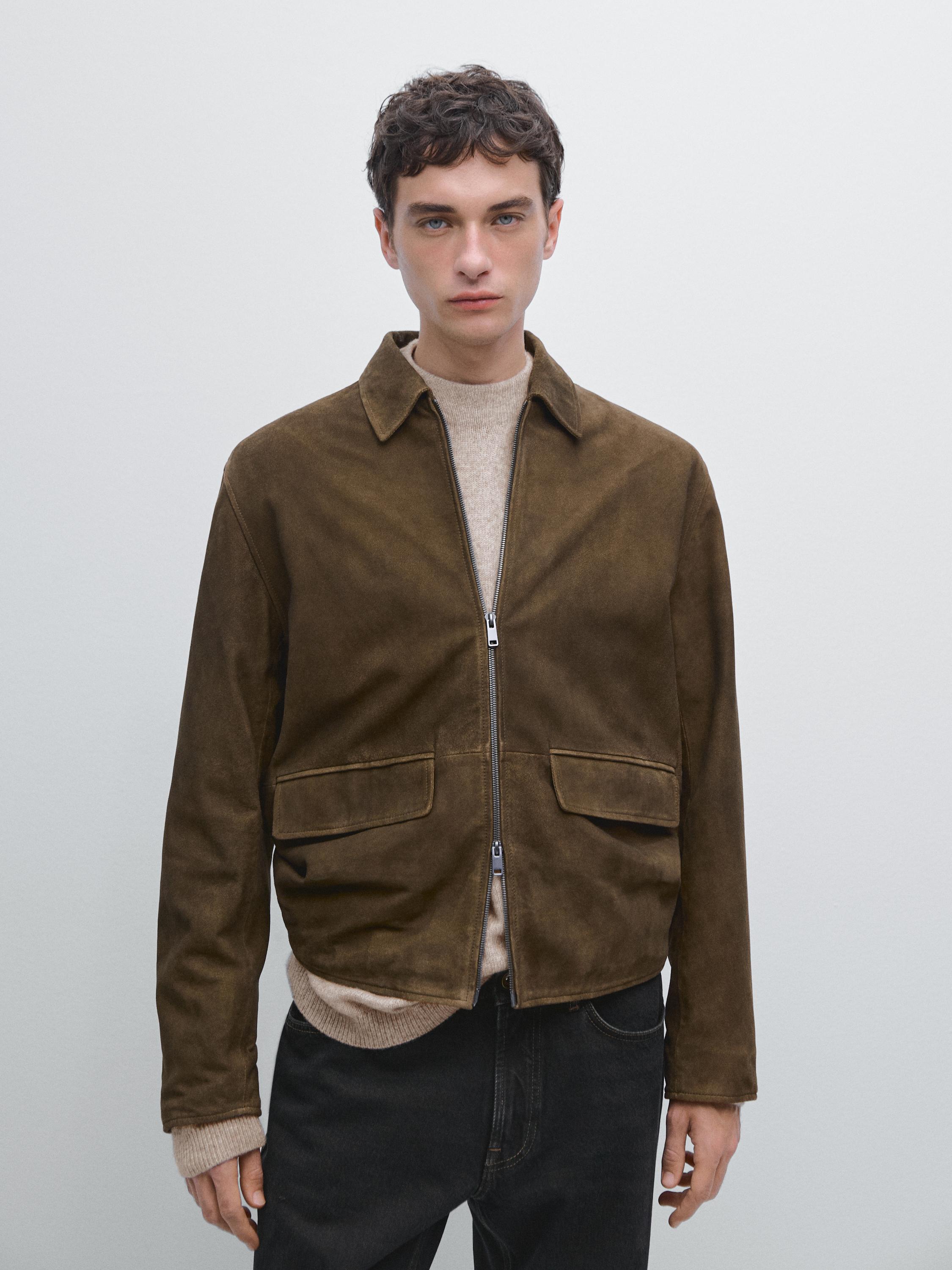 Chaqueta ante napado detalle lavado