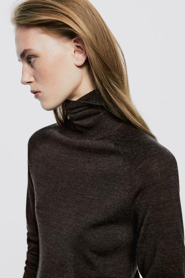 100% wool button-detail knit sweater - LIMITED EDITION — Chocolate 4