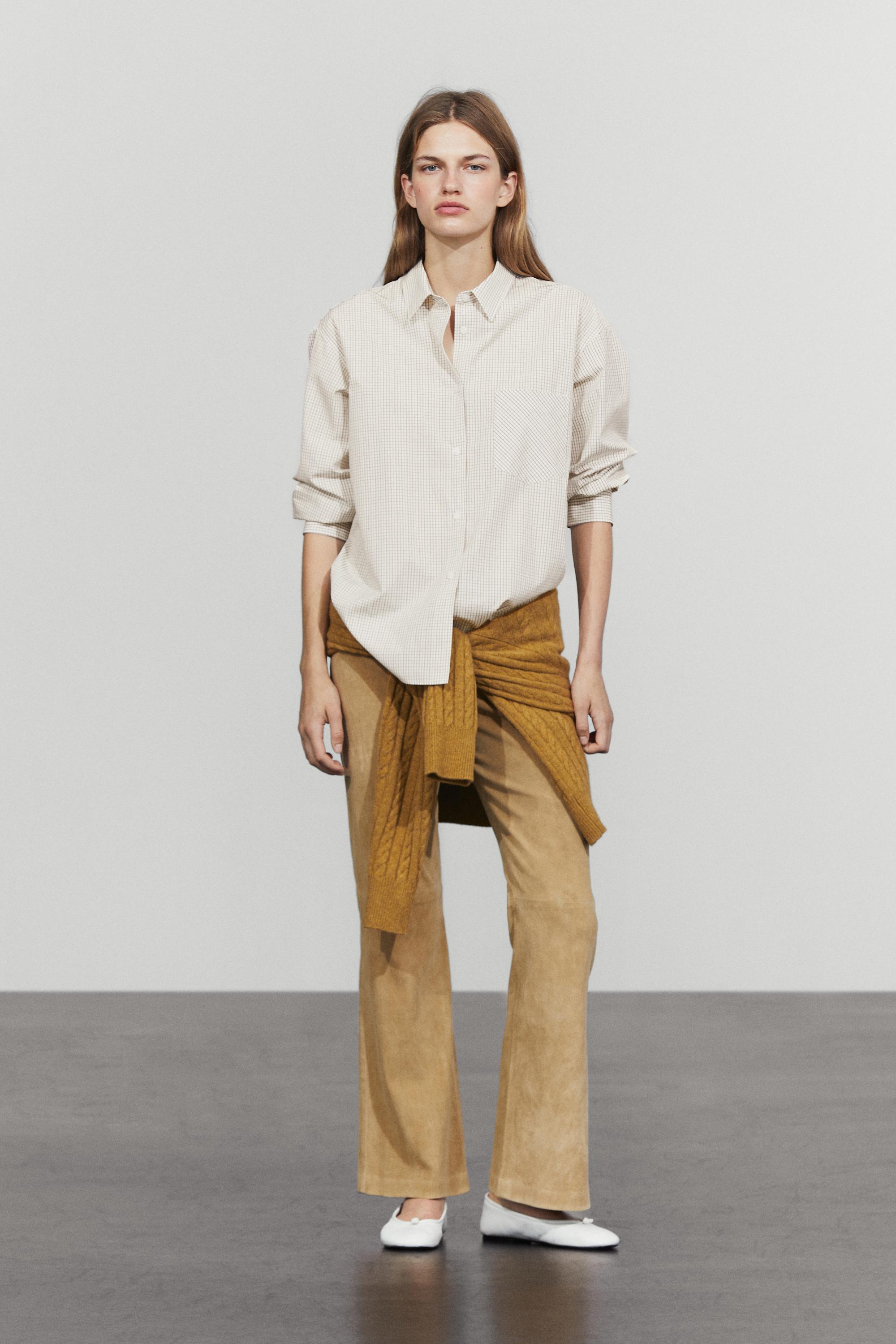 100% Cotton Check Shirt — WHITE
