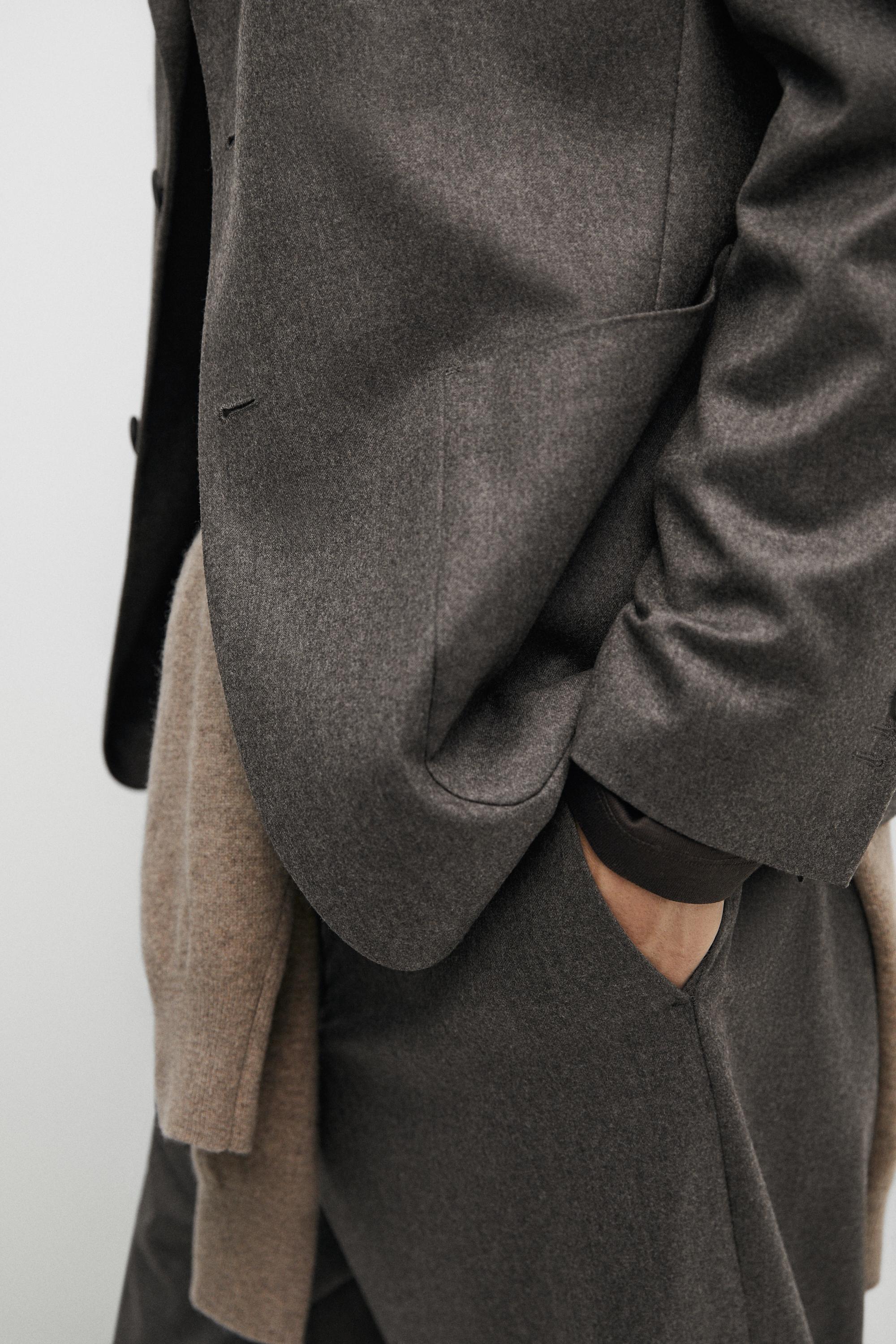 100% wool suit blazer — MINK