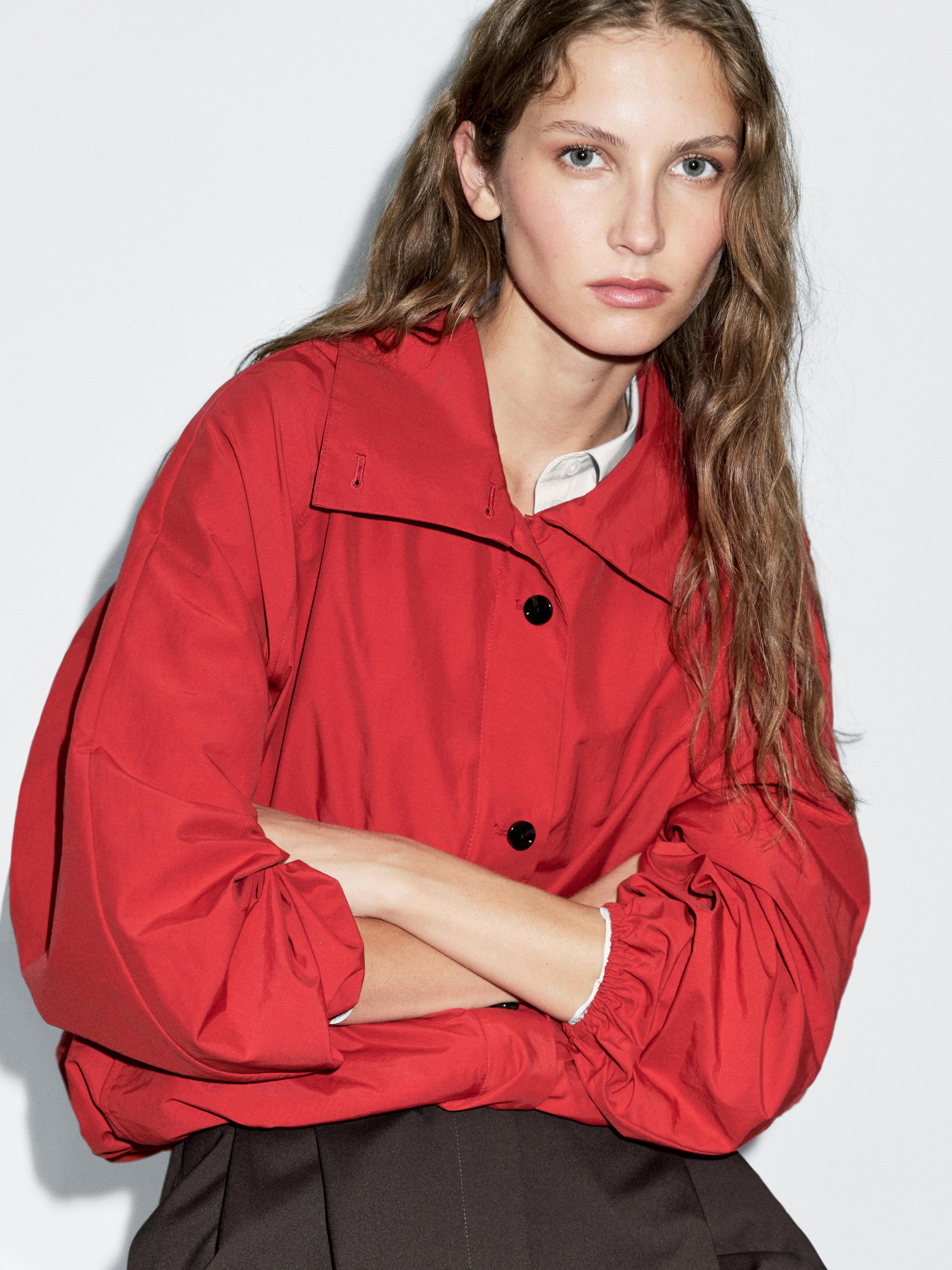 High neck bomber puff jacket