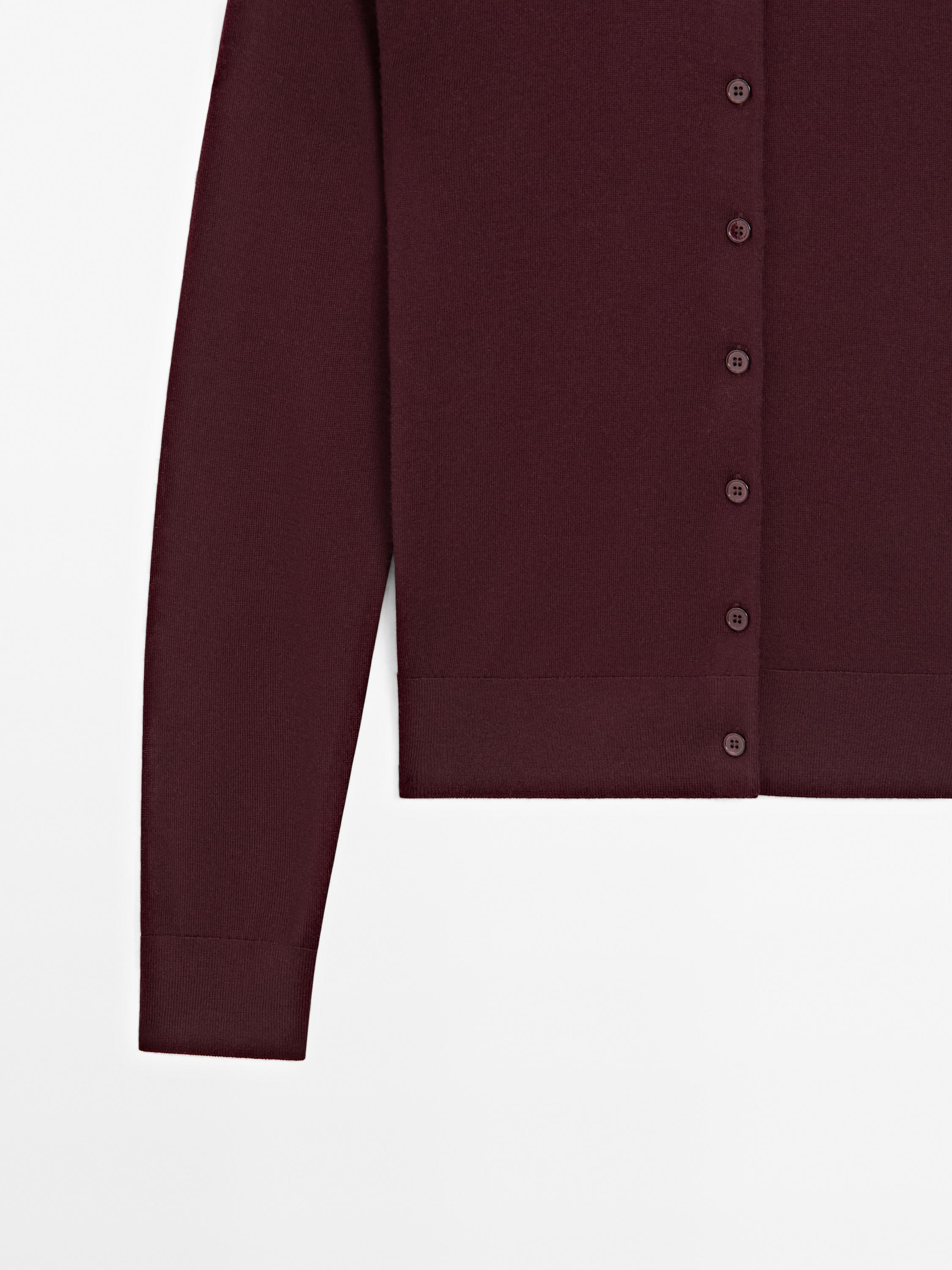 100% wool knit cardigan