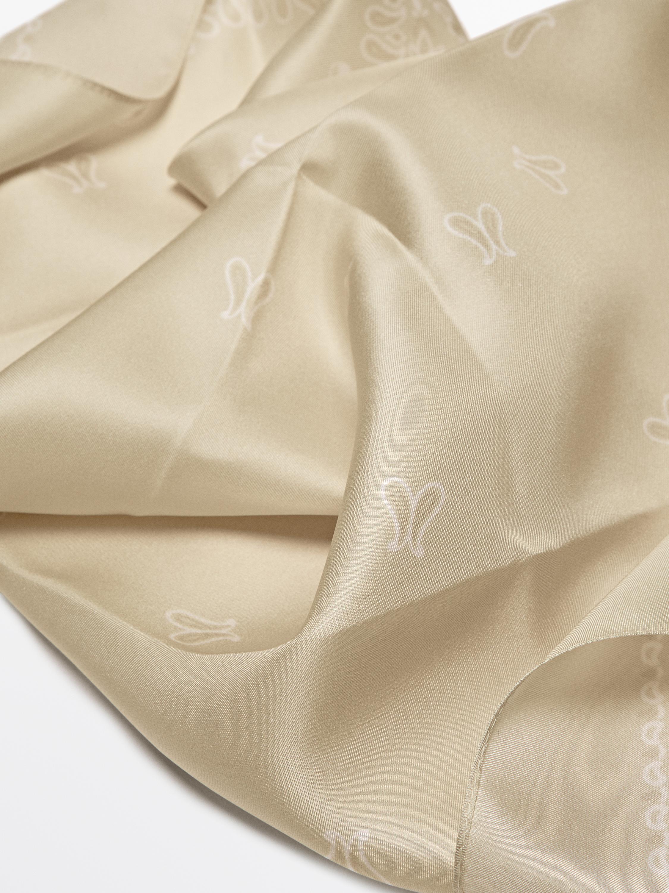 Paisley print 100% silk bandana