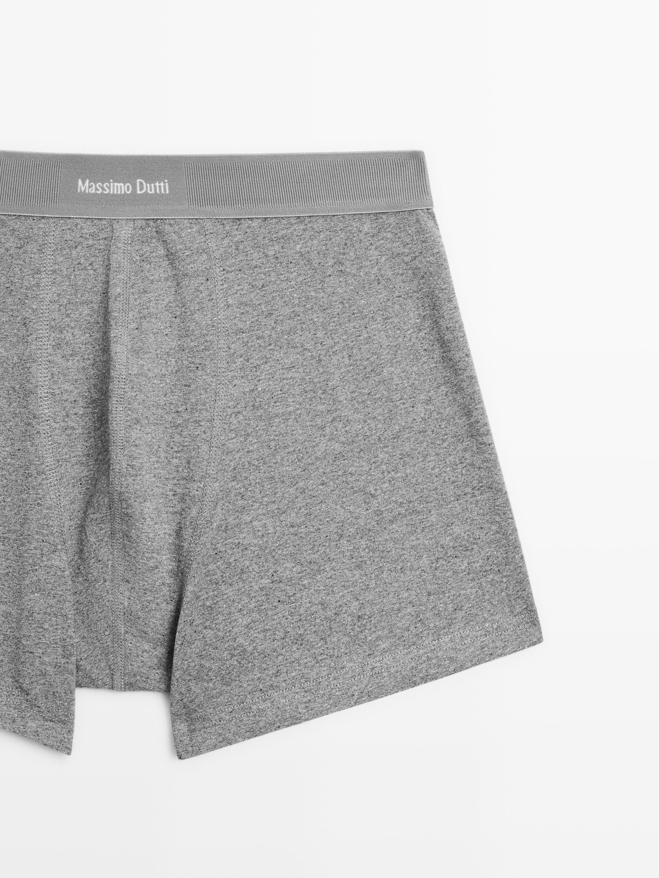 Boxers with logo waistband — GREY MARL
