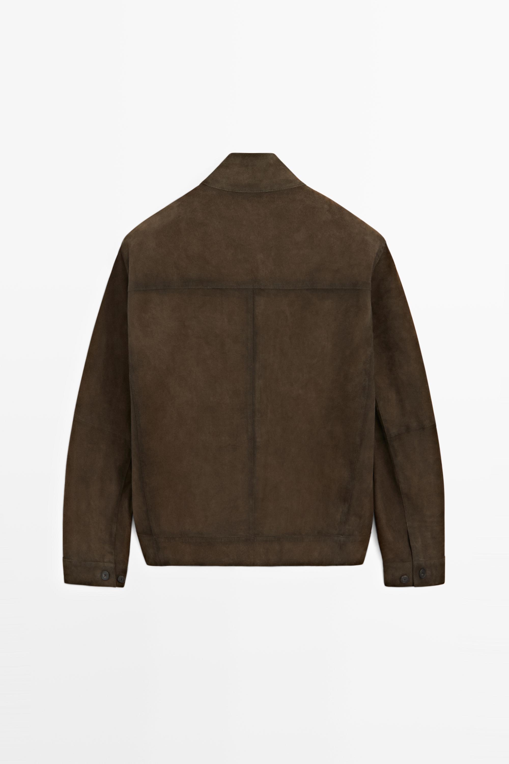 Suede leather jacket — Chocolate