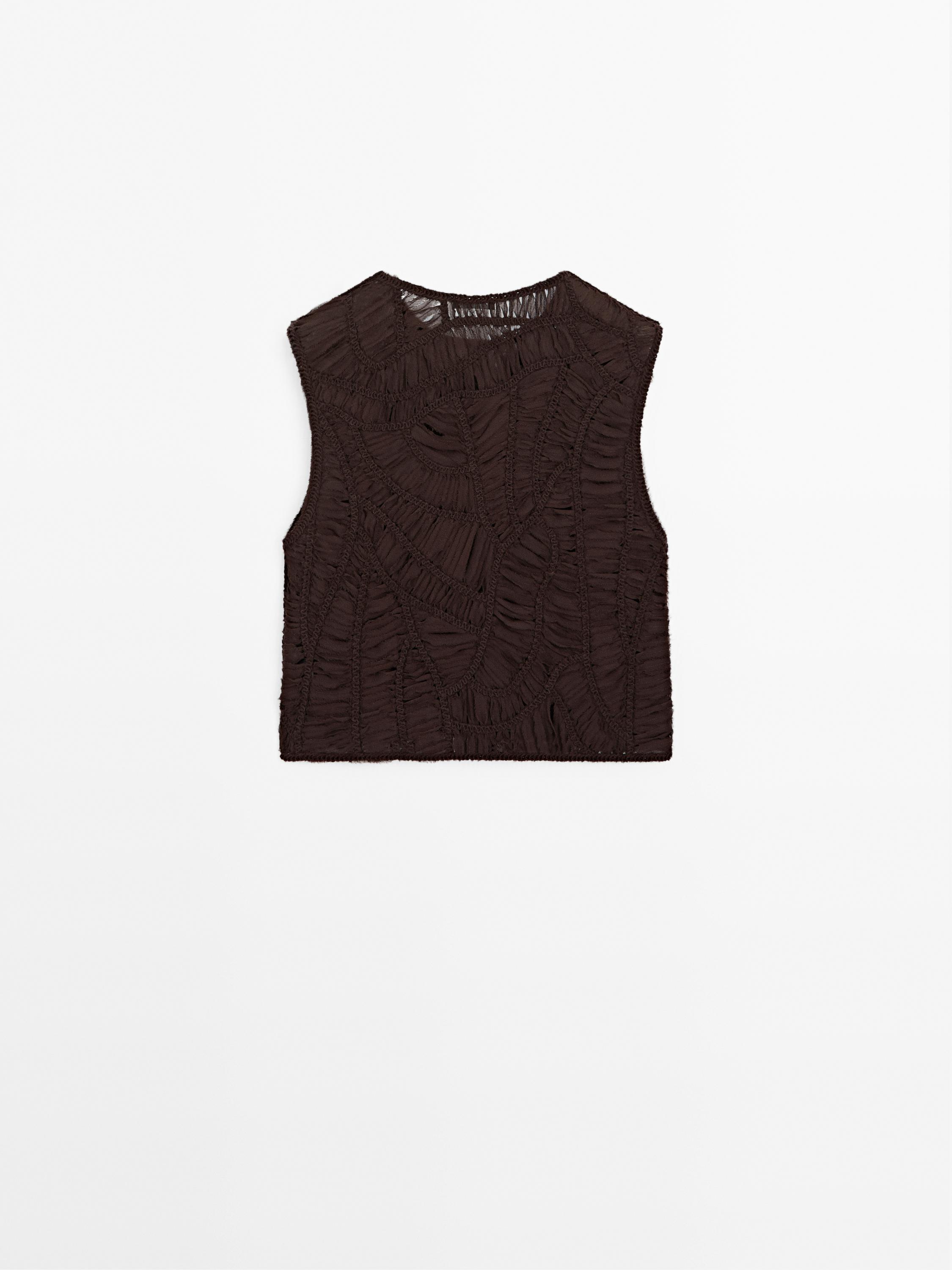 Openwork crochet top