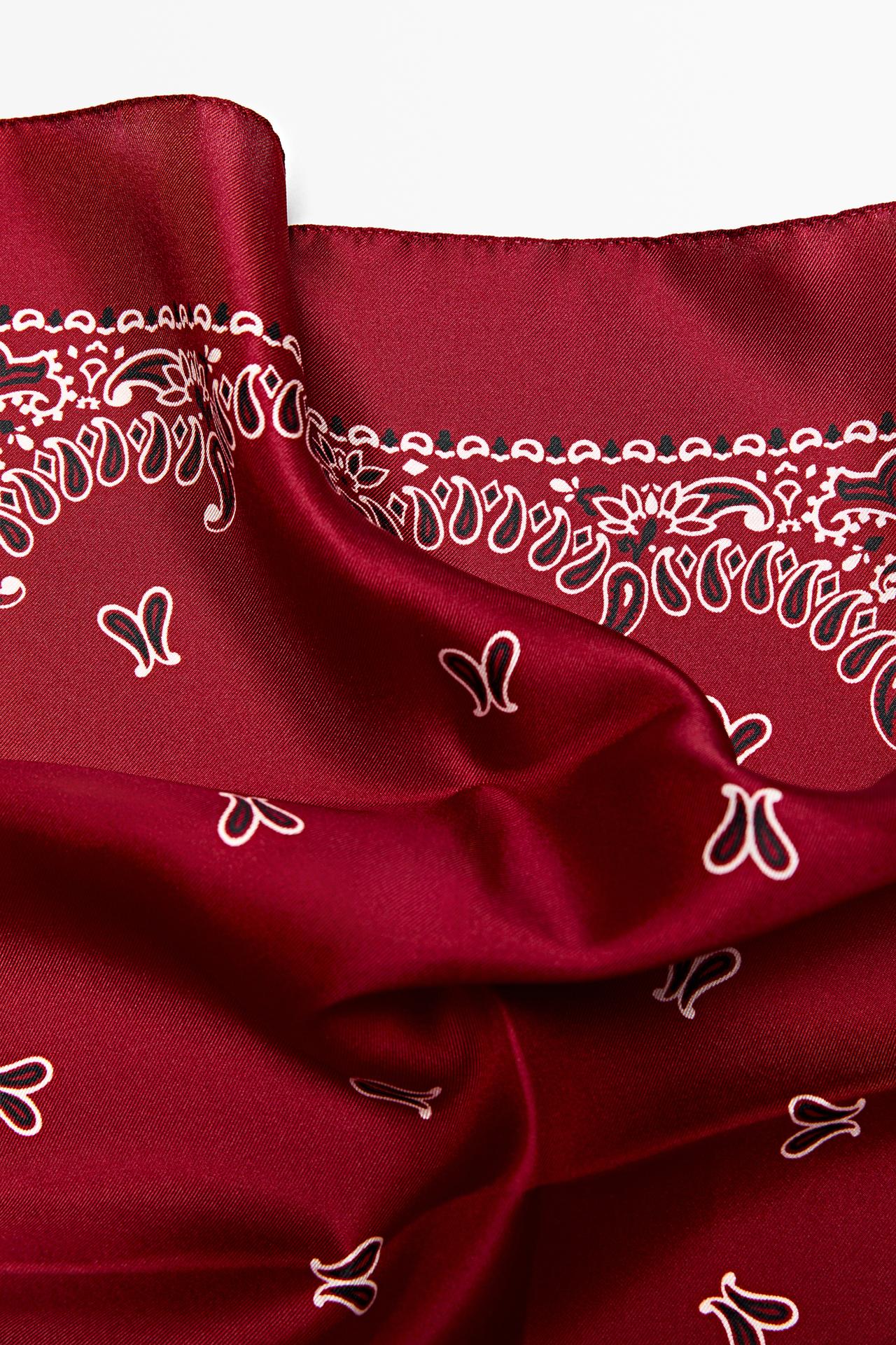 Paisley print scarf — RED