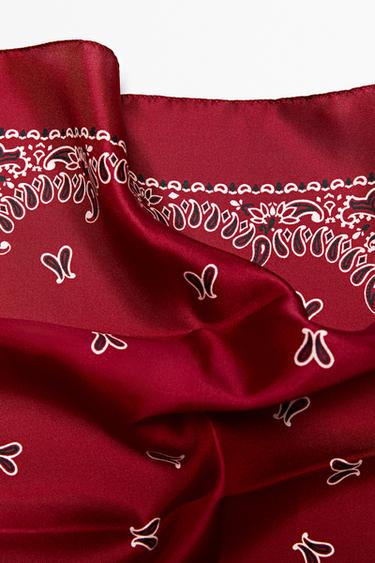 Paisley print scarf — RED 3